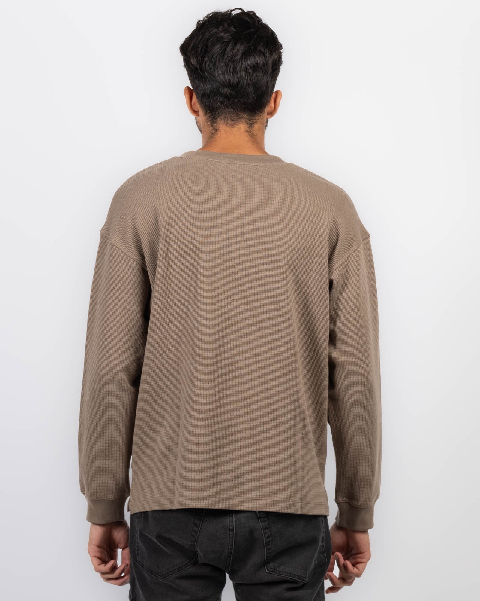 Haut gaufré à manches longues