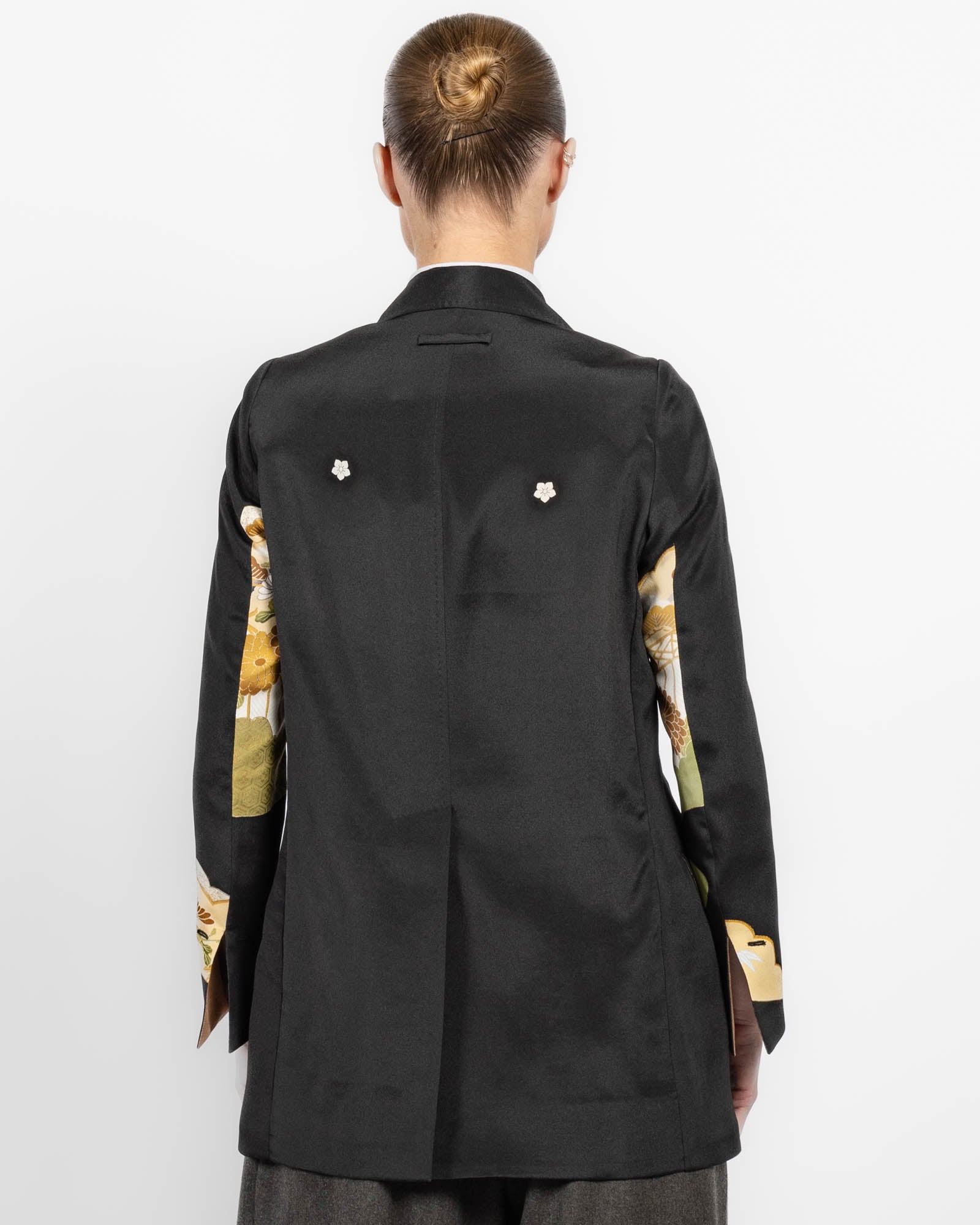 Flared Double-Breasted Kimono Jacket