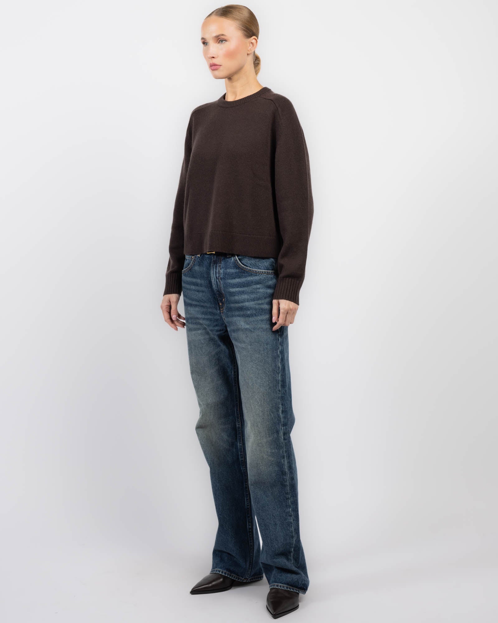 Crop Crewneck Sweater