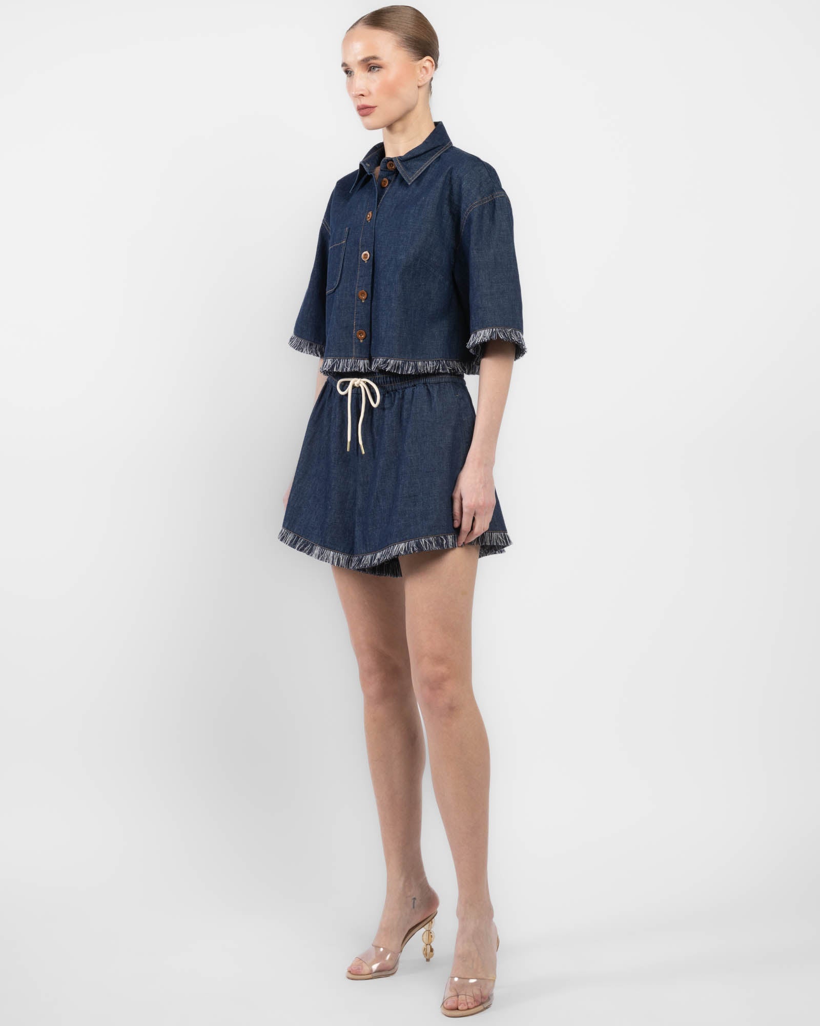 Rhiannon Fringe Denim Shirt