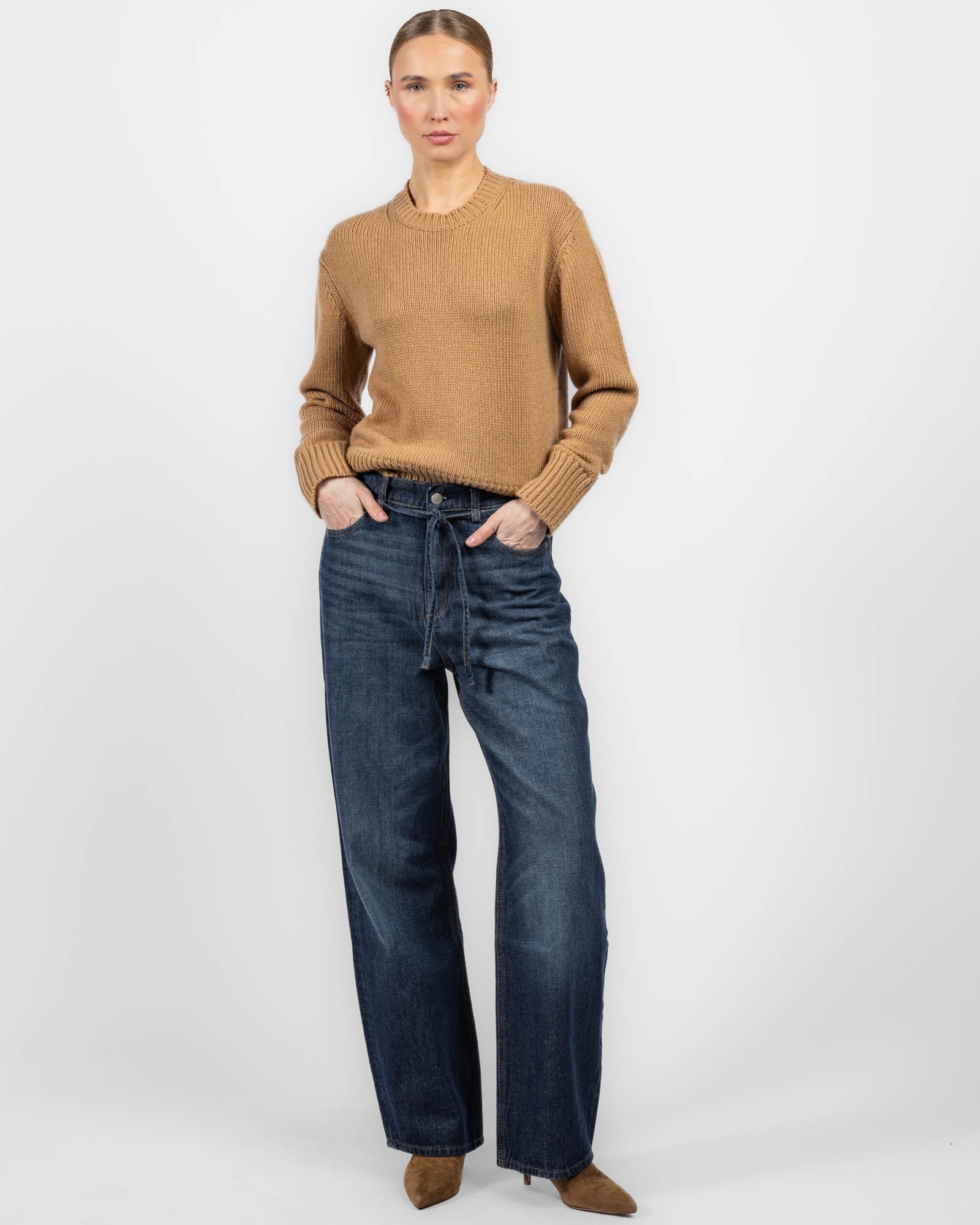 Jean Casie à jambes larges