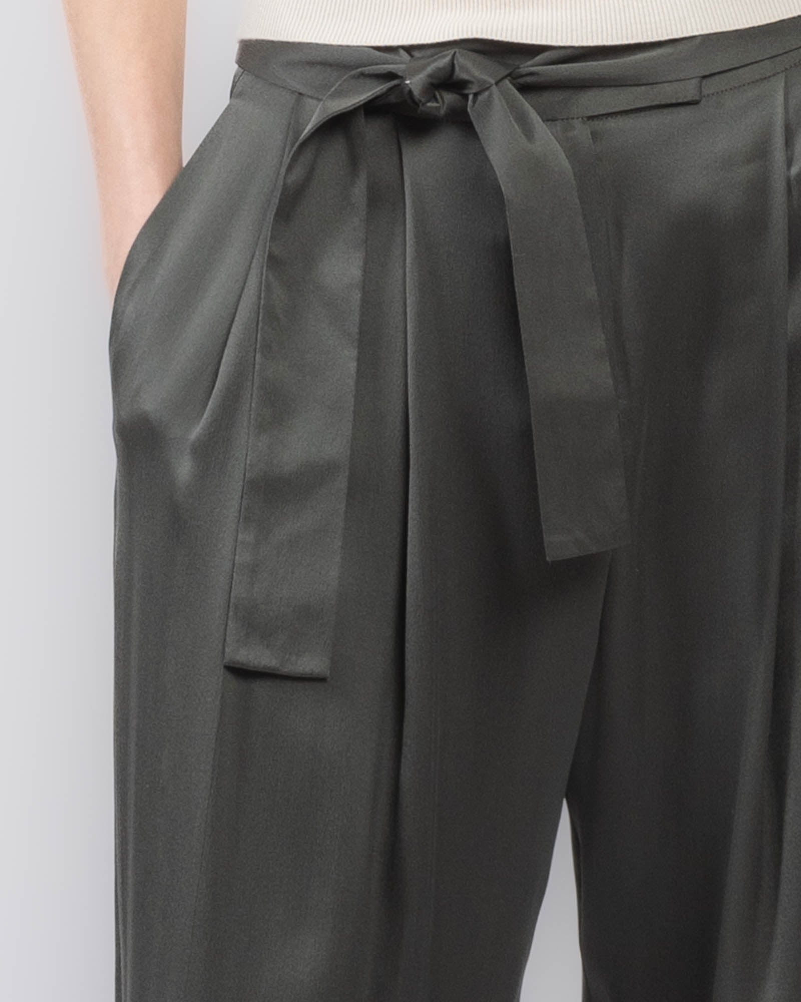 Wide Leg Pants With Belt