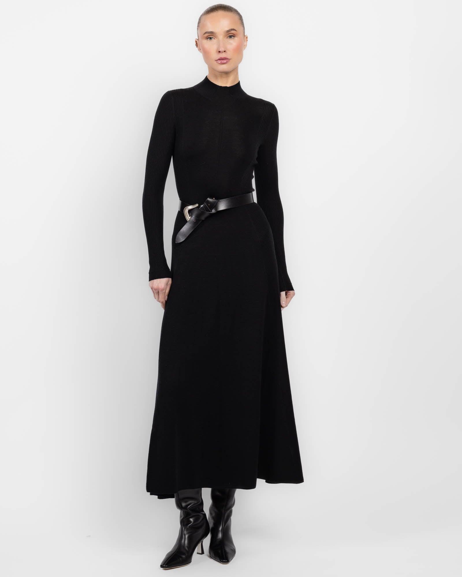Rib Godet Dress