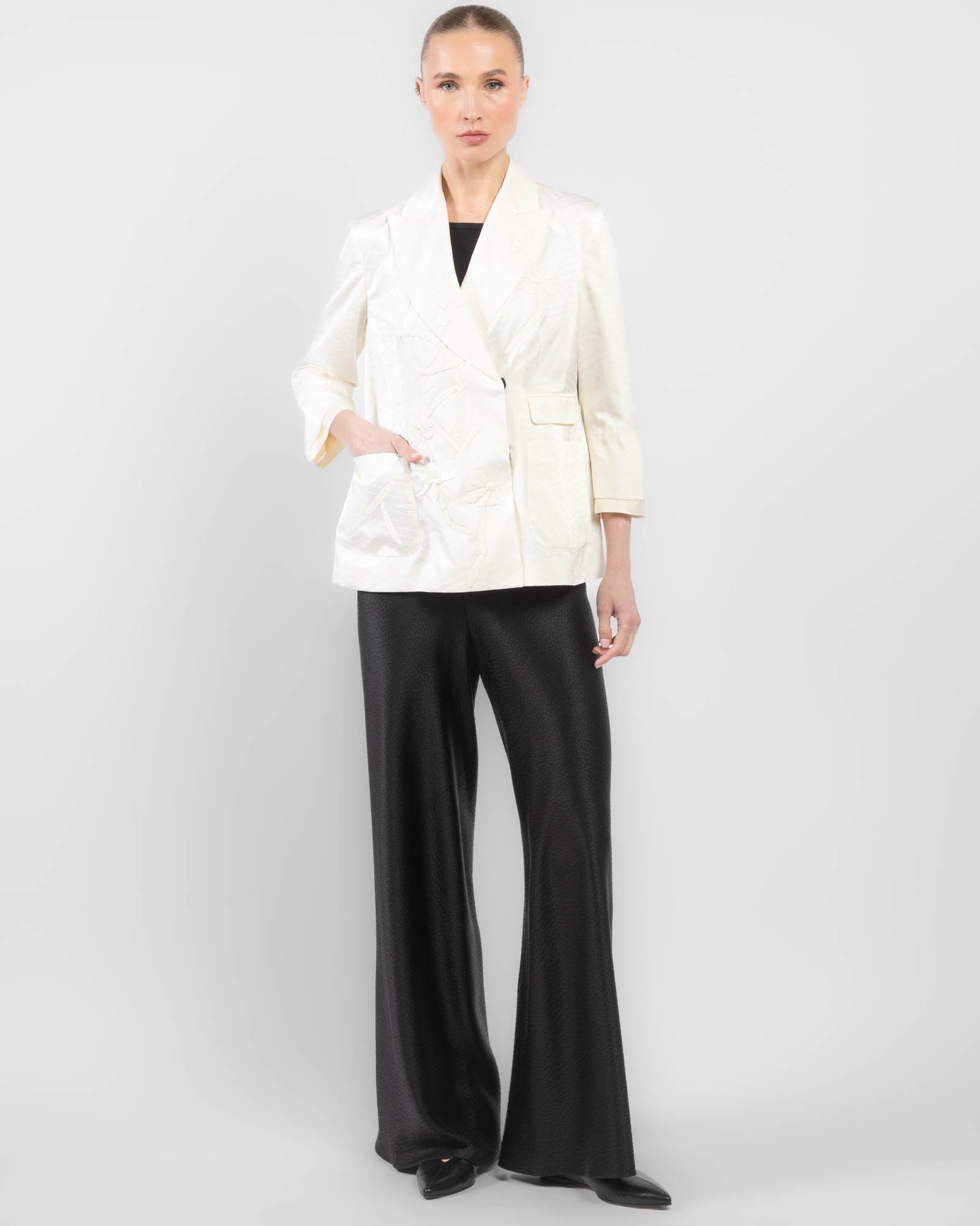 Veste kimono traditionnelle à double boutonnage