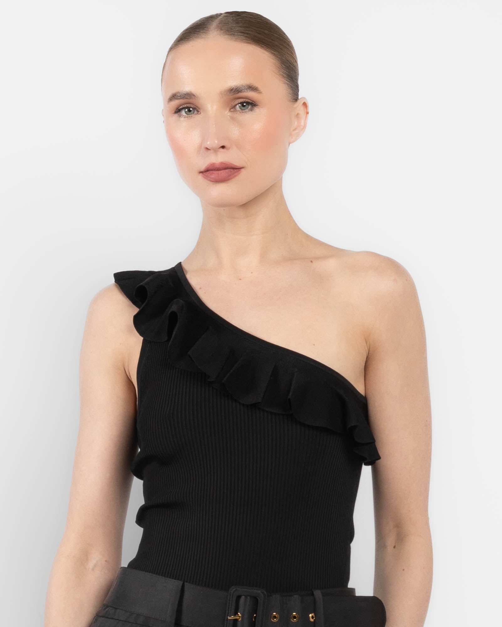 Rhiannon Frill Asymmetric Top