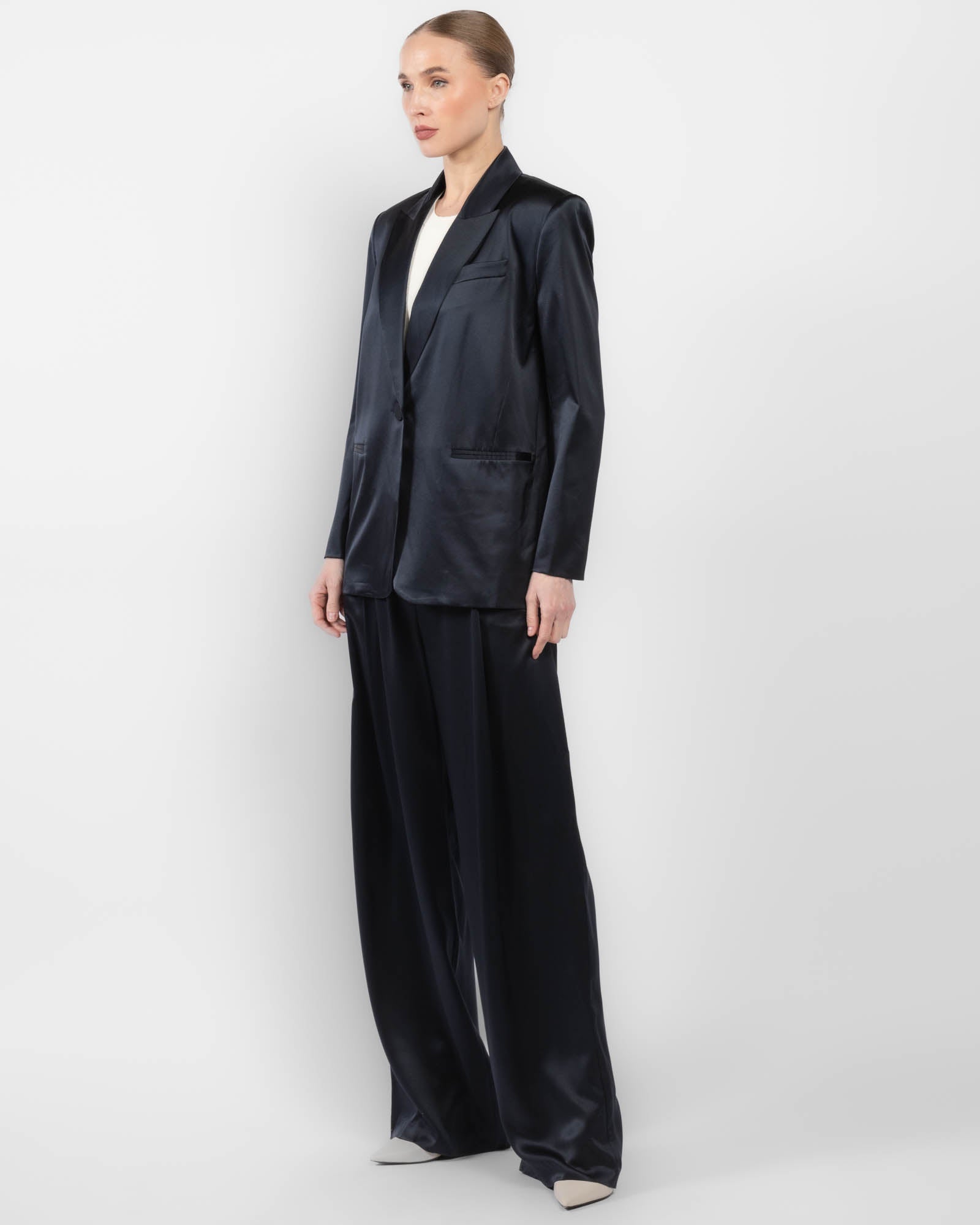 Oversized Silk Blazer