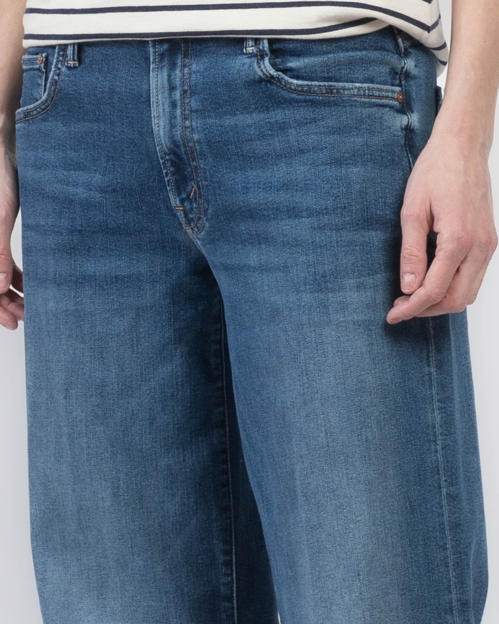 Mid Rise Maven Sneak Jeans