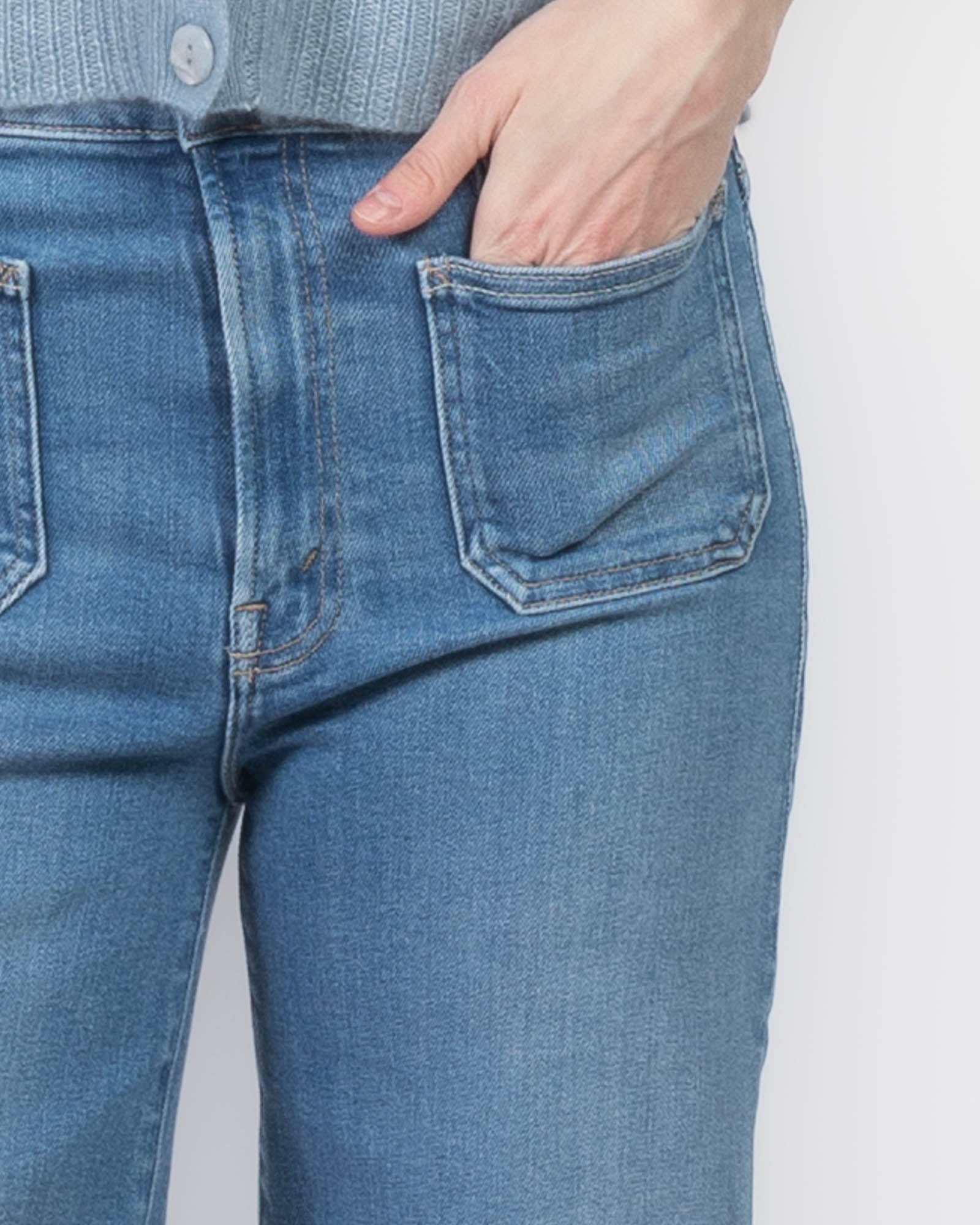 Jean à poches à enrouleur