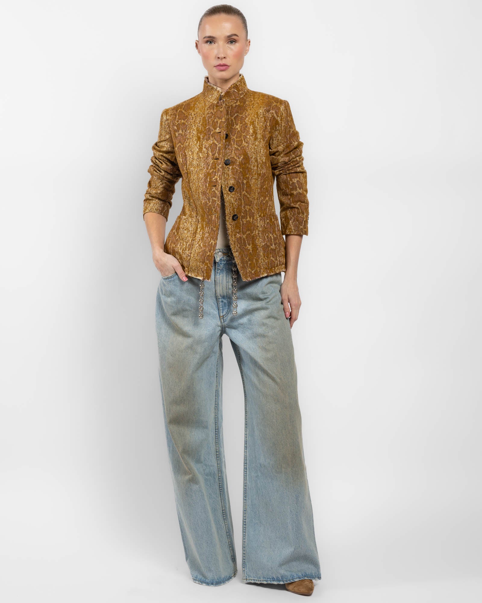 Veste slim en jacquard