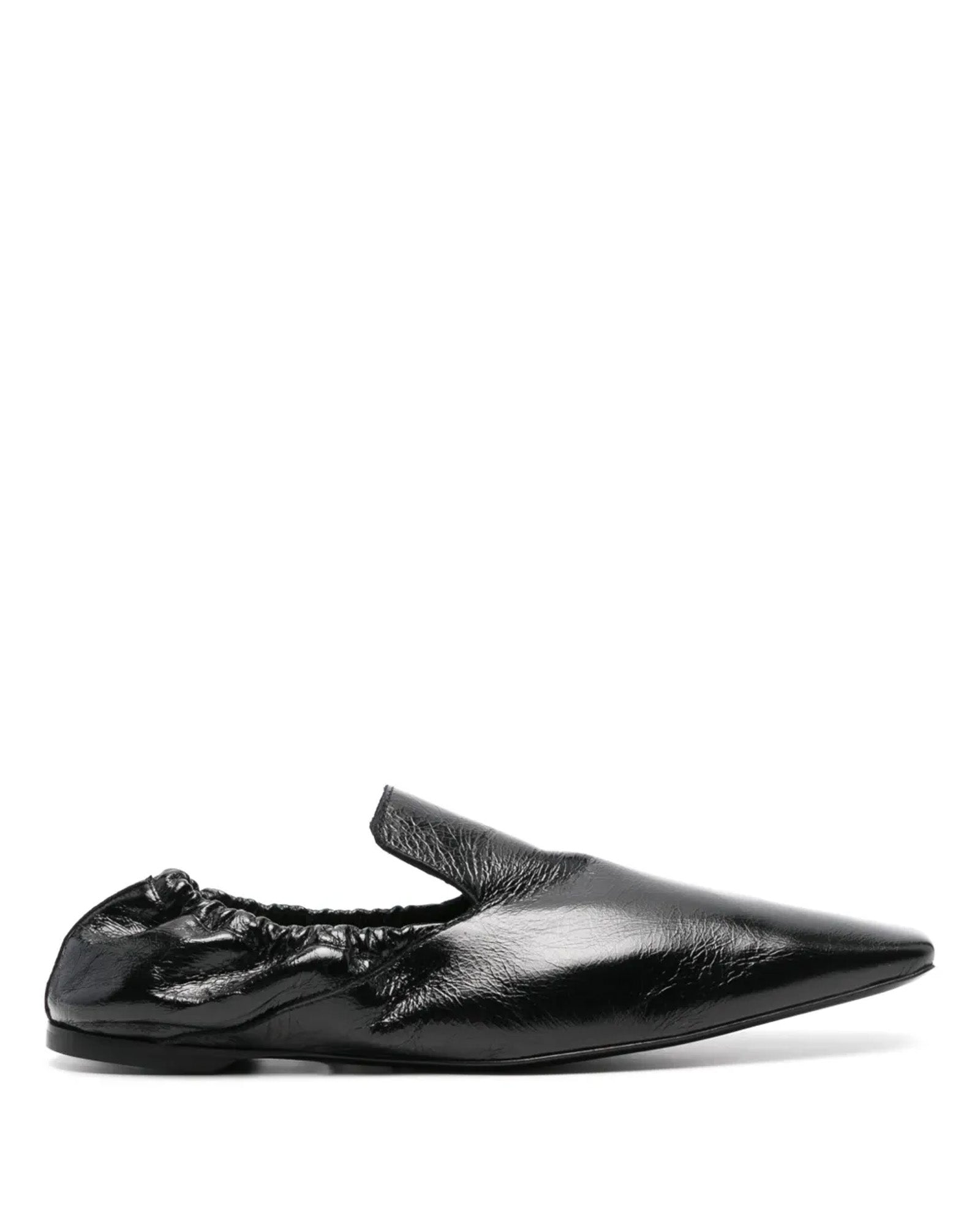 Elastic Leather Loafers