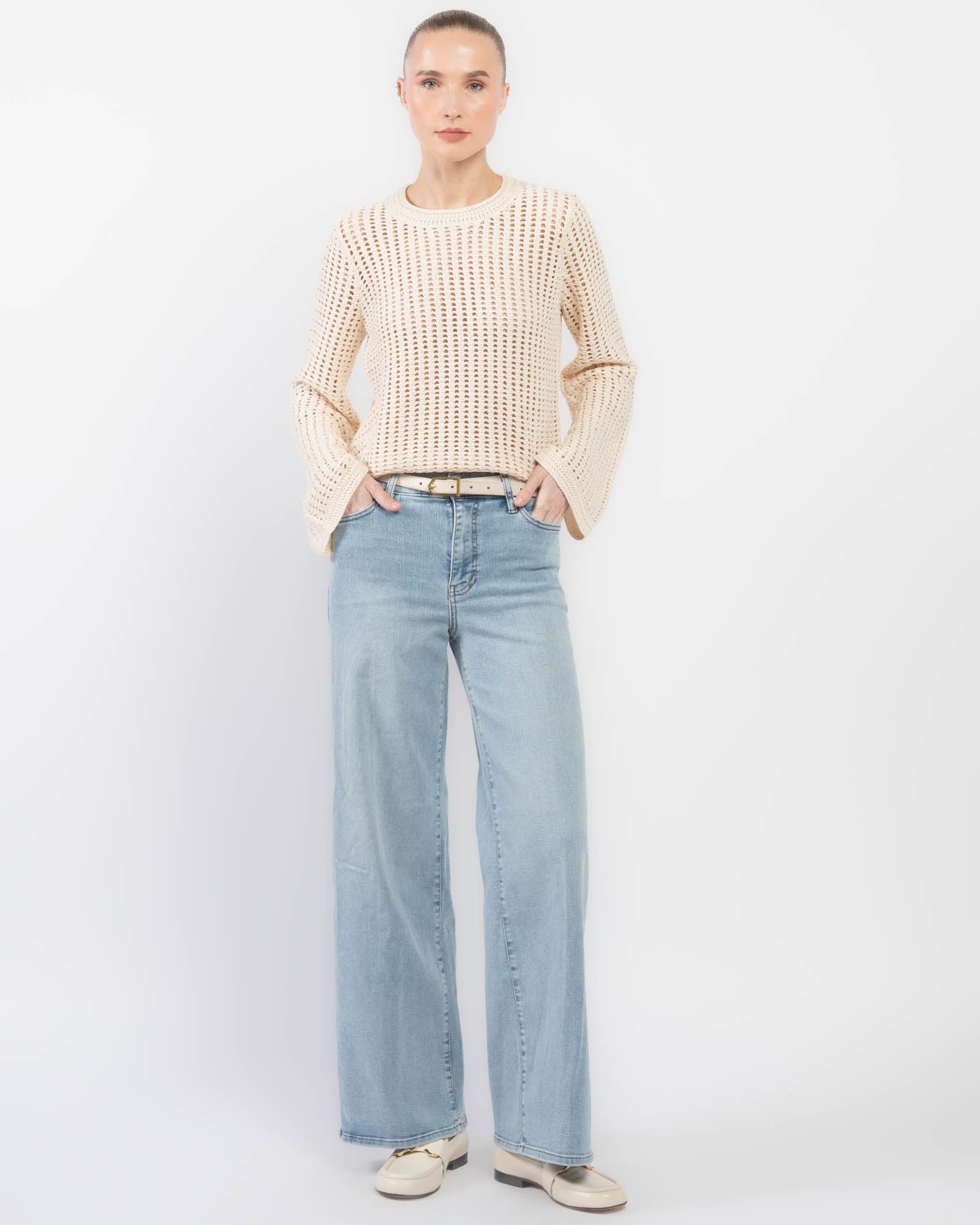 Sleek Palazzo Jeans