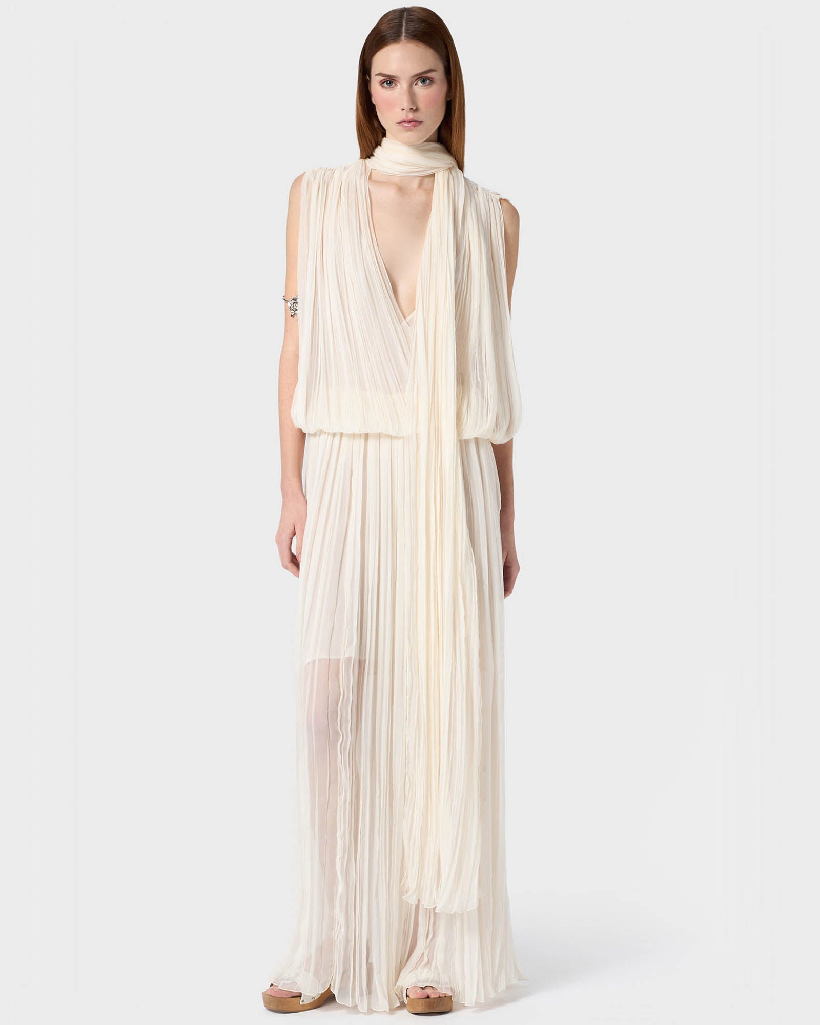 Chiffon Plissé Dress