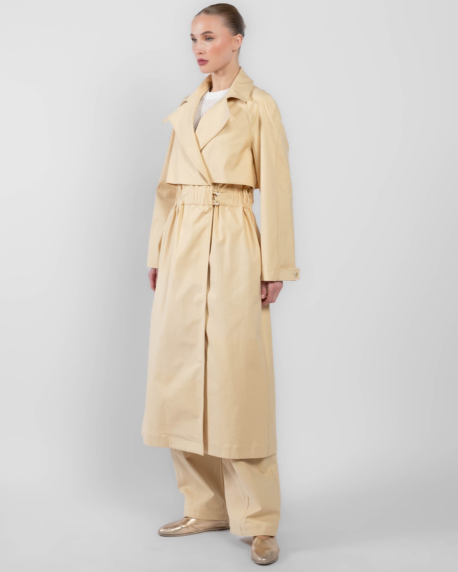 Elastic Trench Coat