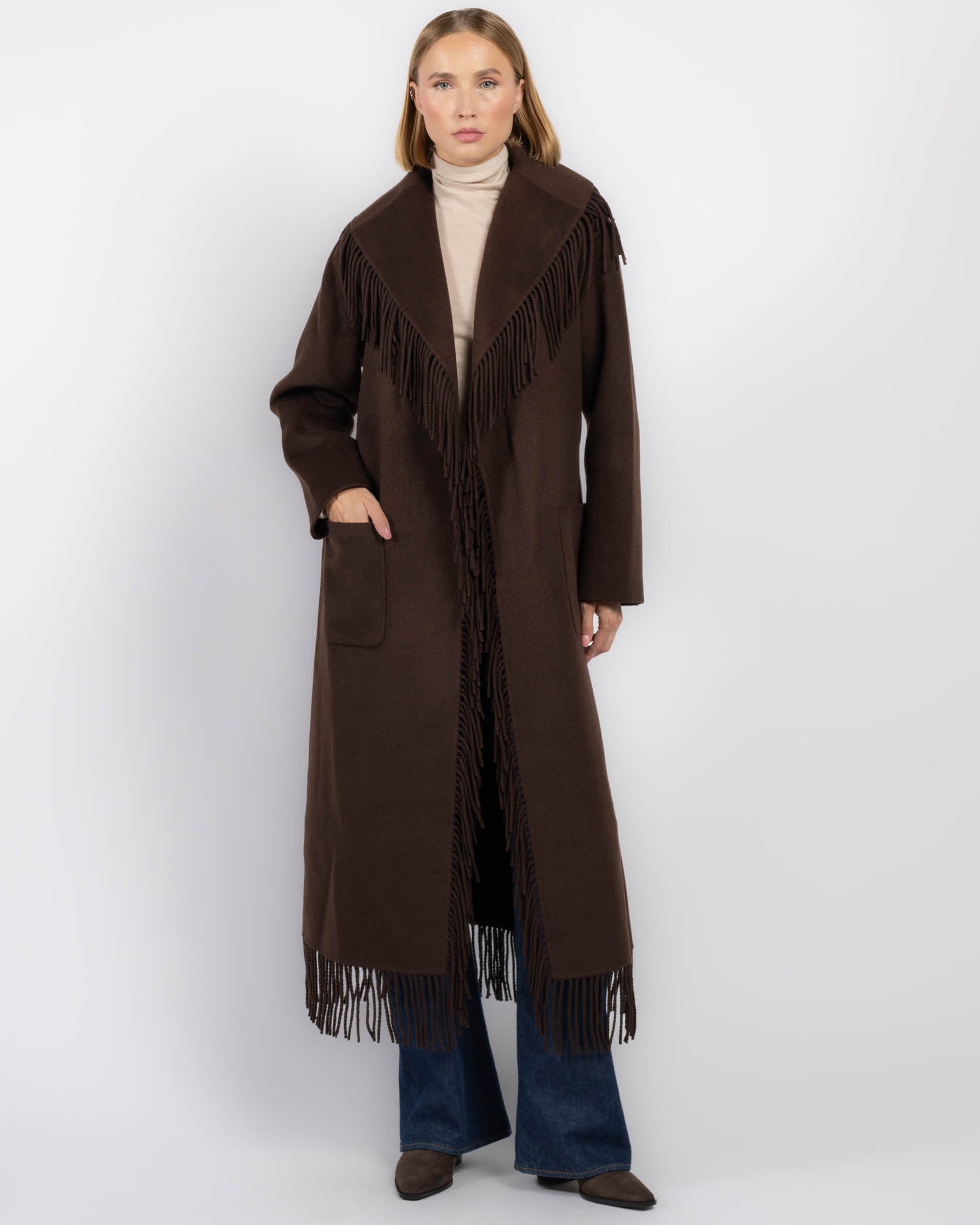Manteau à franges Carrie