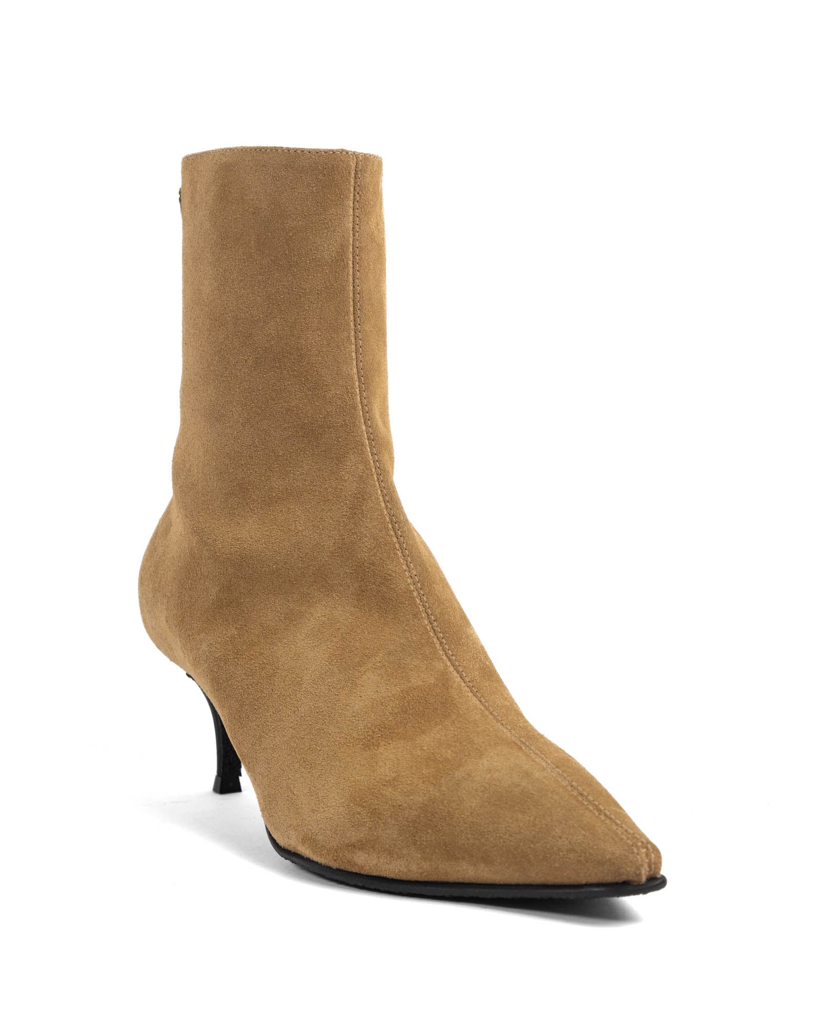 Heeled Velvet Ankle Boots