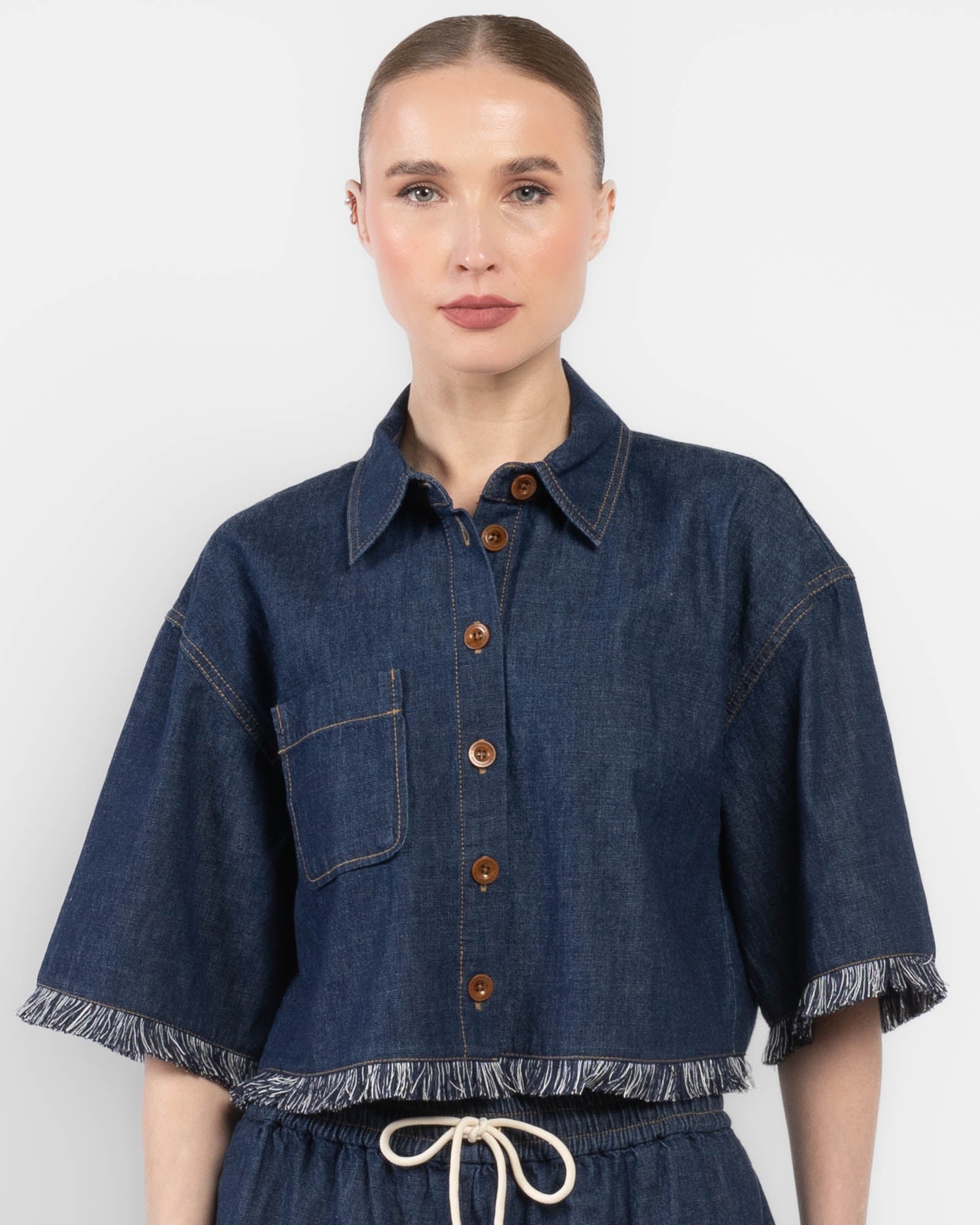 Rhiannon Fringe Denim Shirt