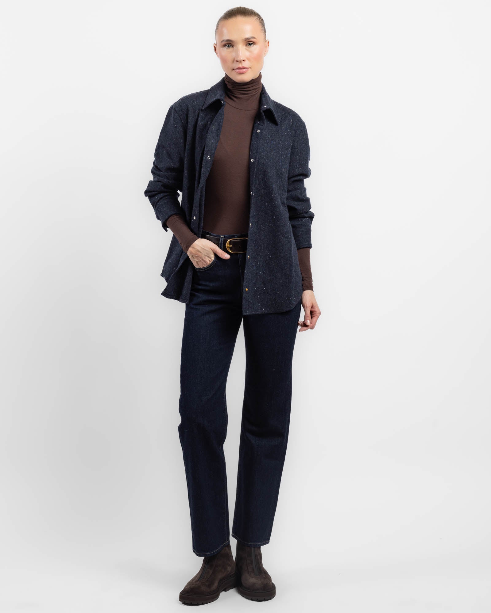 Chemise Donegal de minuit