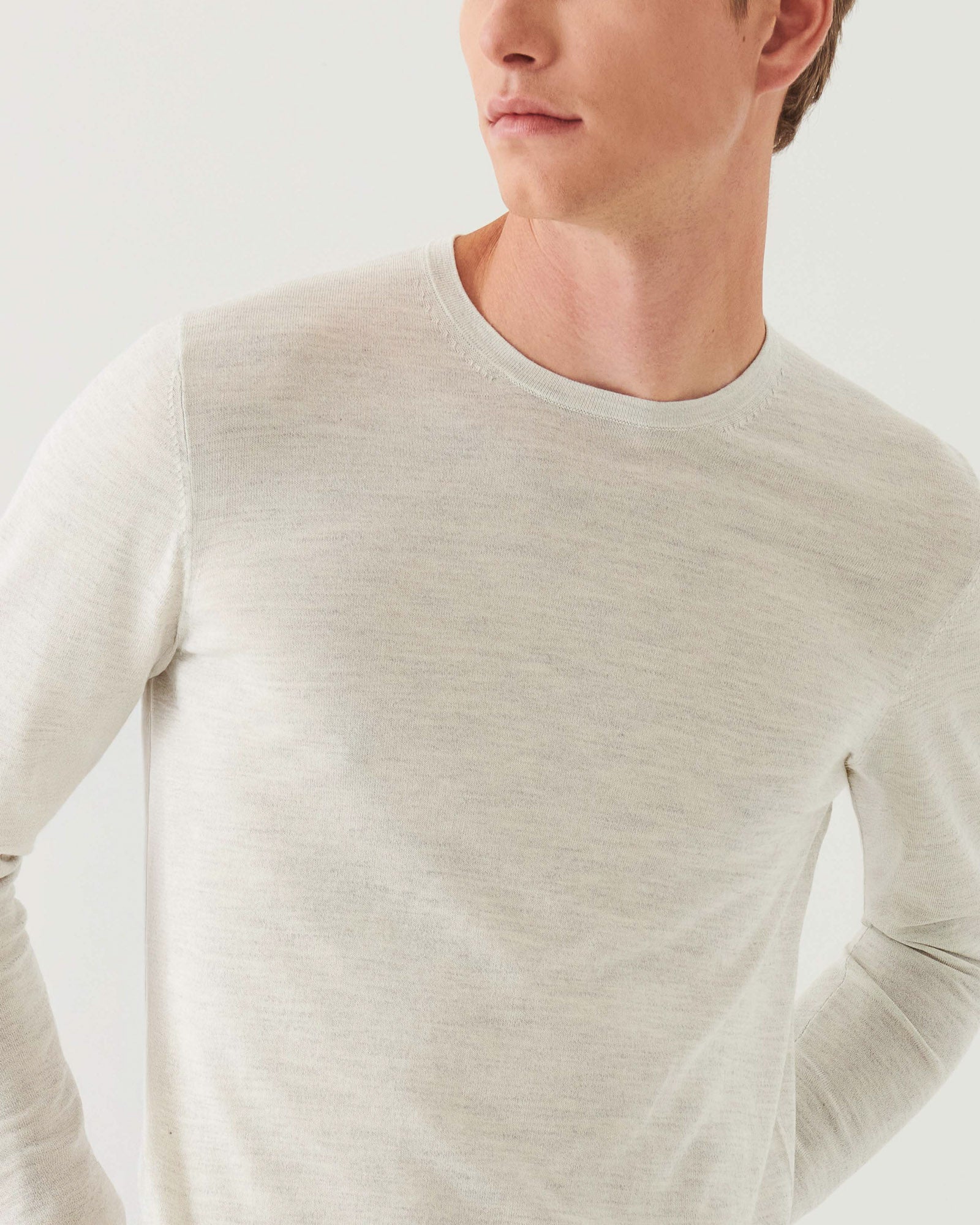 Pull ras du cou en coton cupro