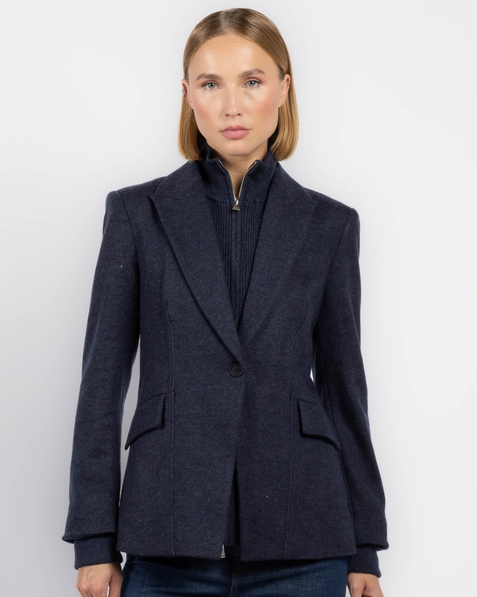 Blazer combiné en tricot Auden