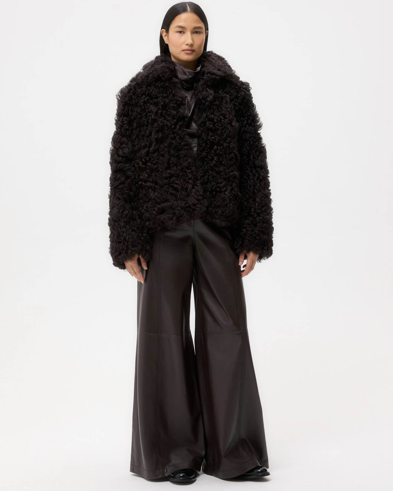 Manteau en cuir Sylvia