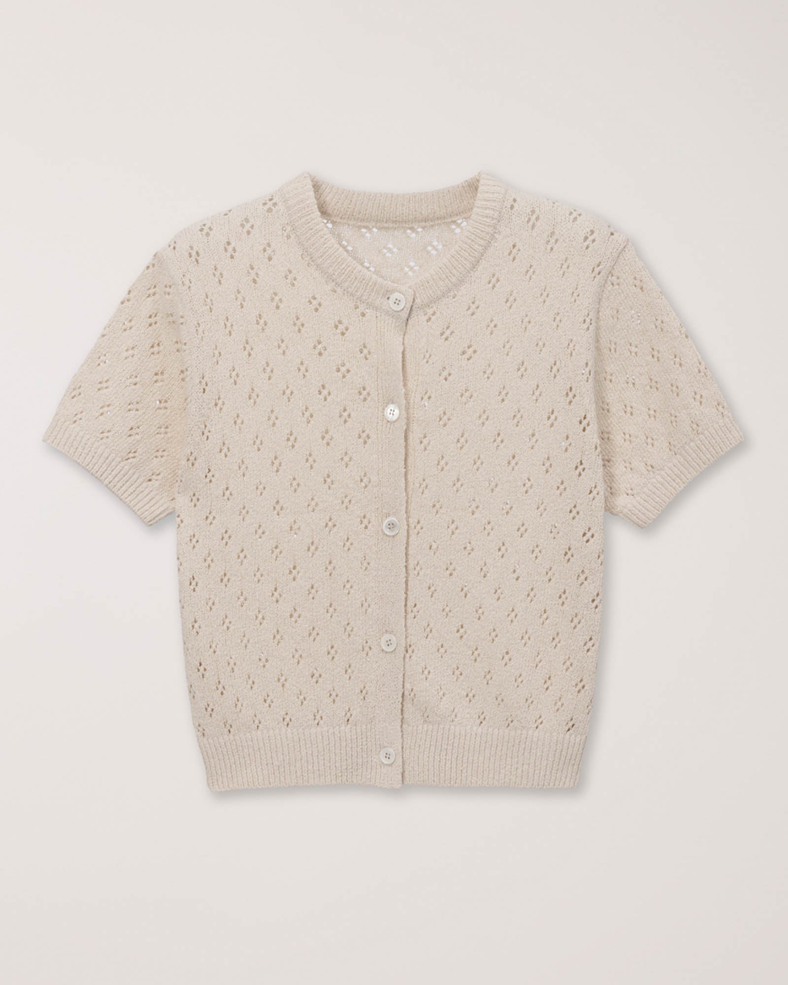 Crochet Short Sleeve Cardigan