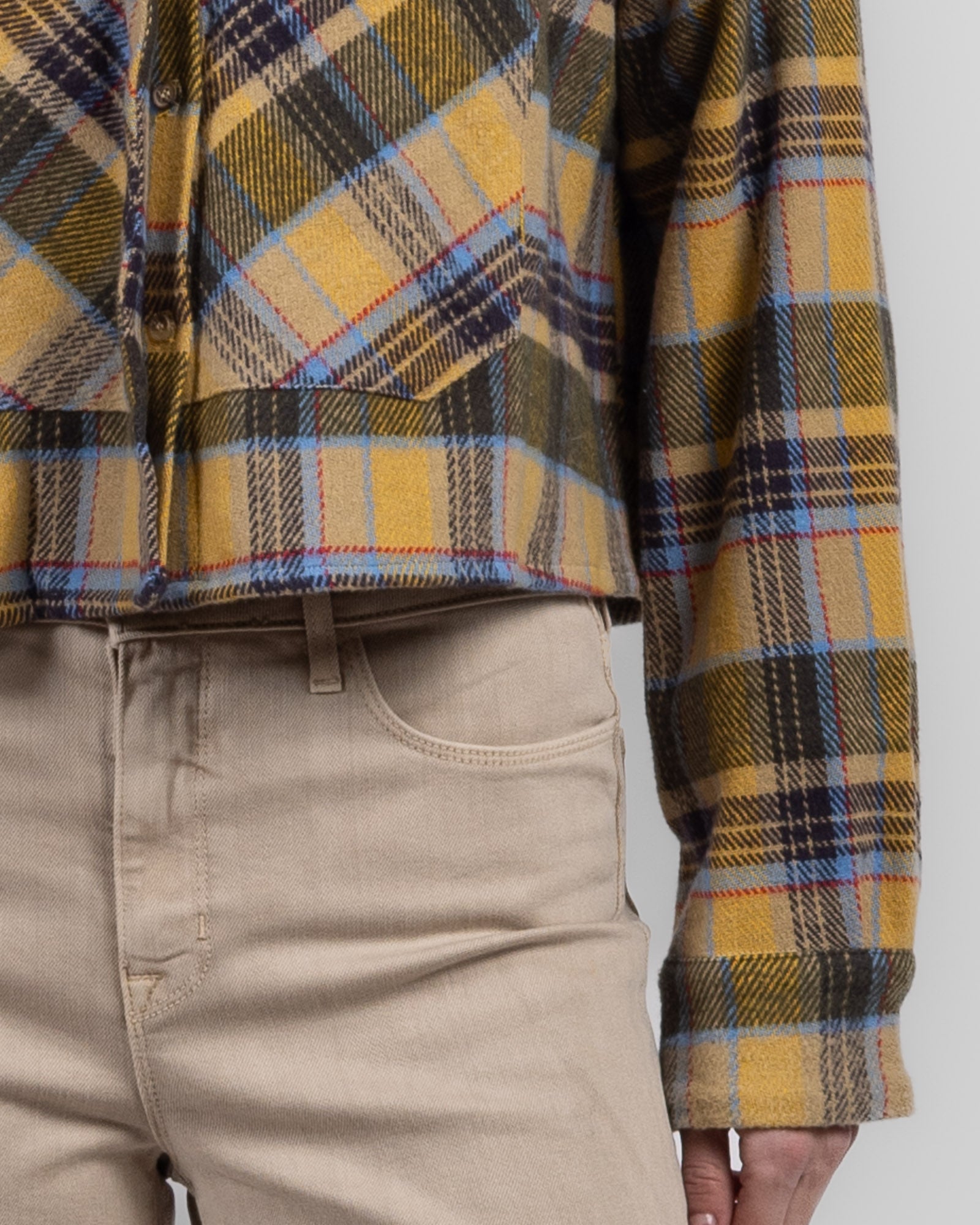 Chemise en flanelle à bavette