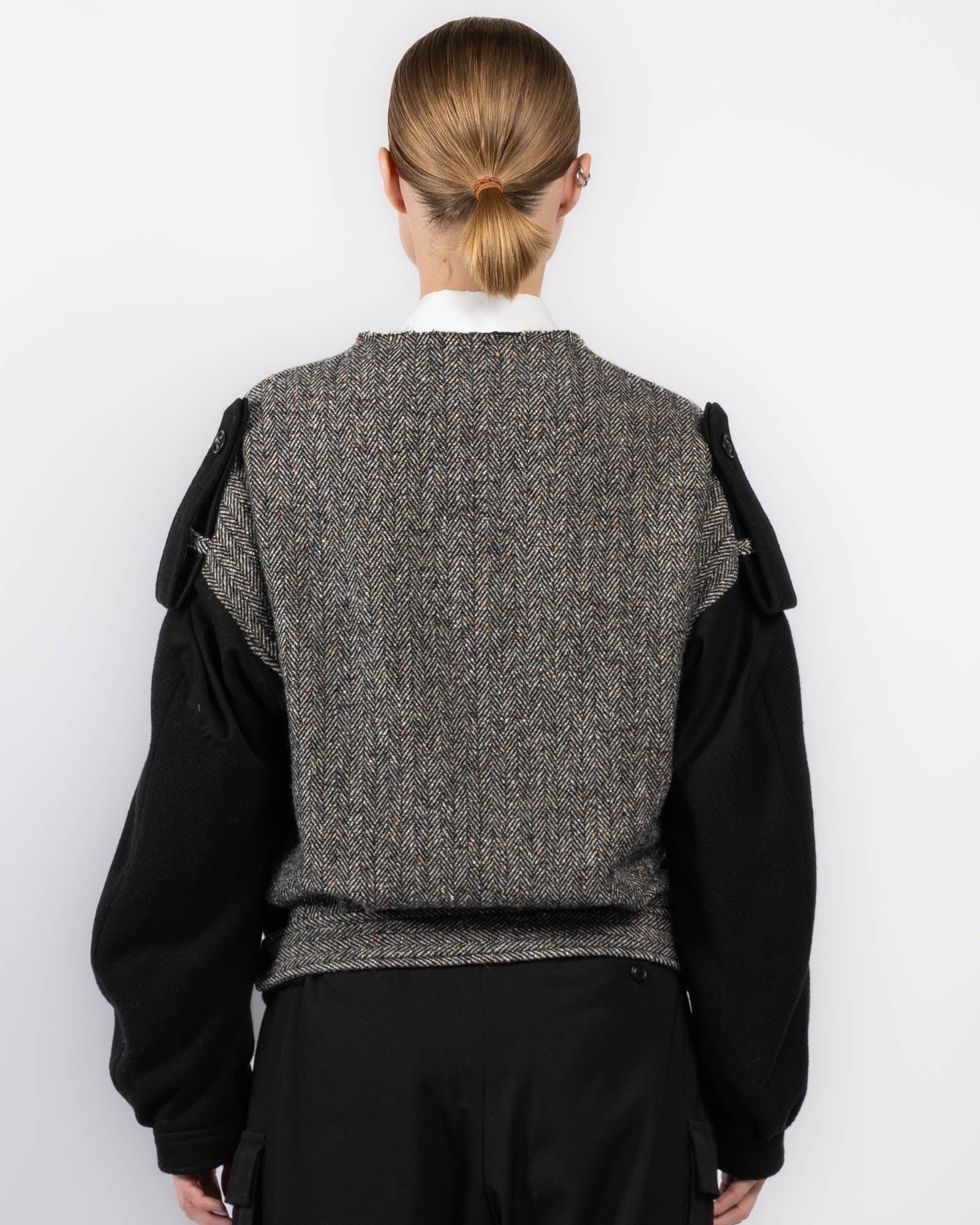 U-Collarless Blouson Jacket