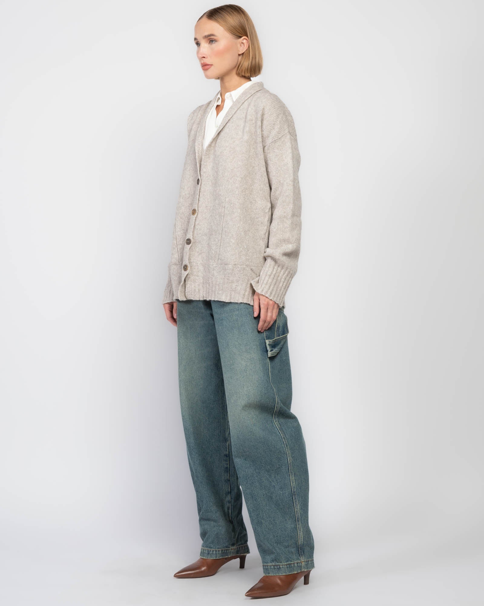 Cardigan à col souple