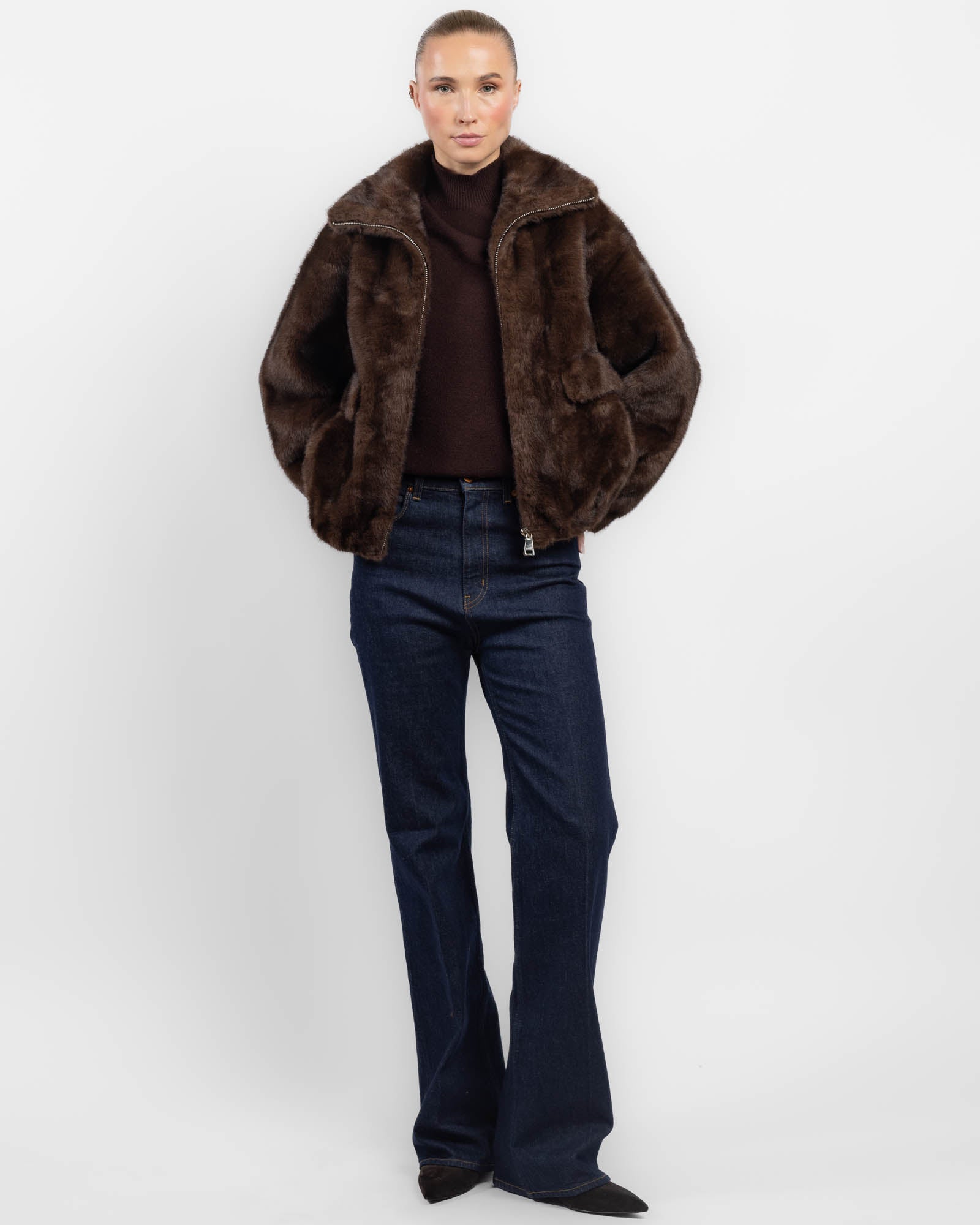 Faux Fur Bomber Jacket