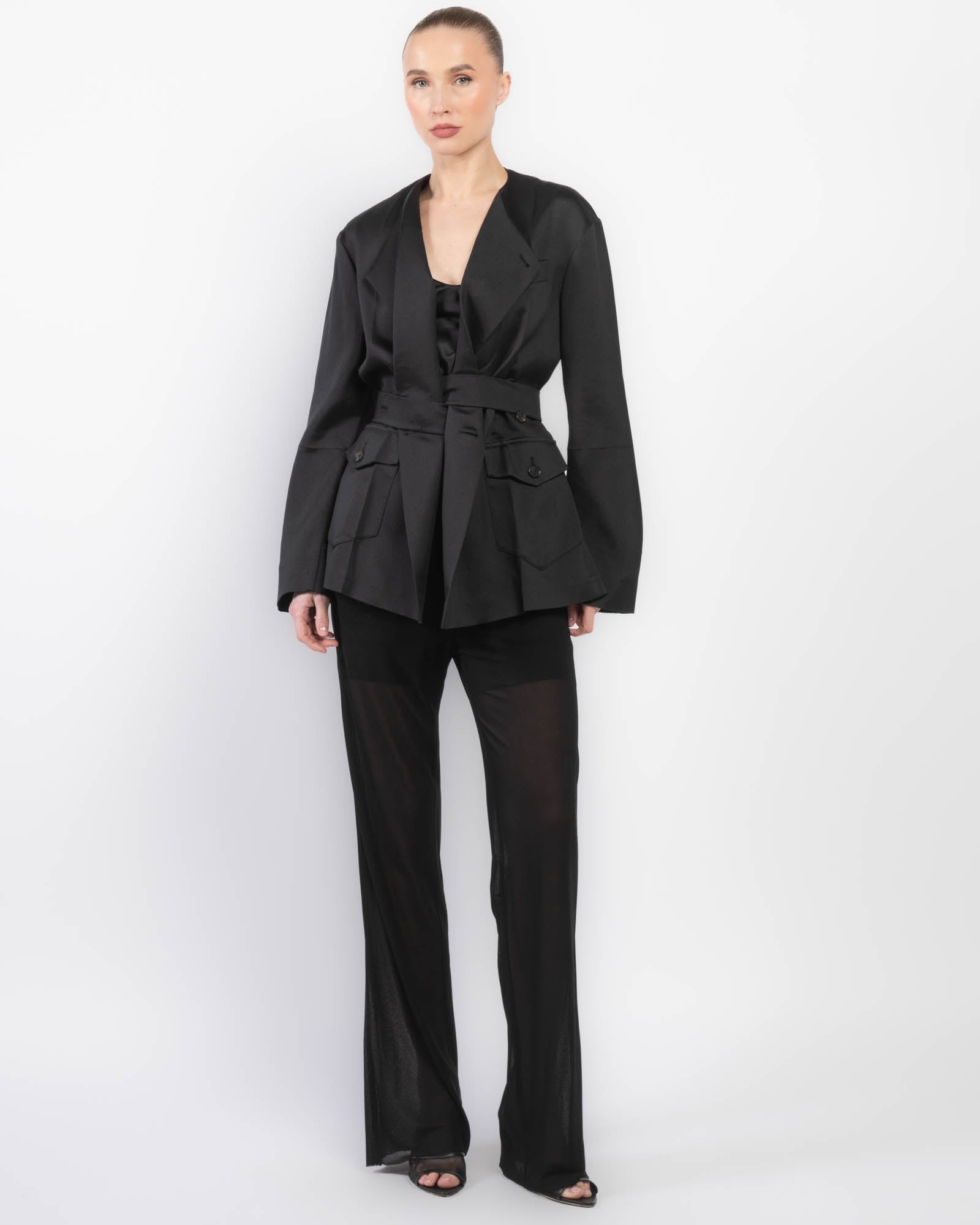 Veste origami sans col