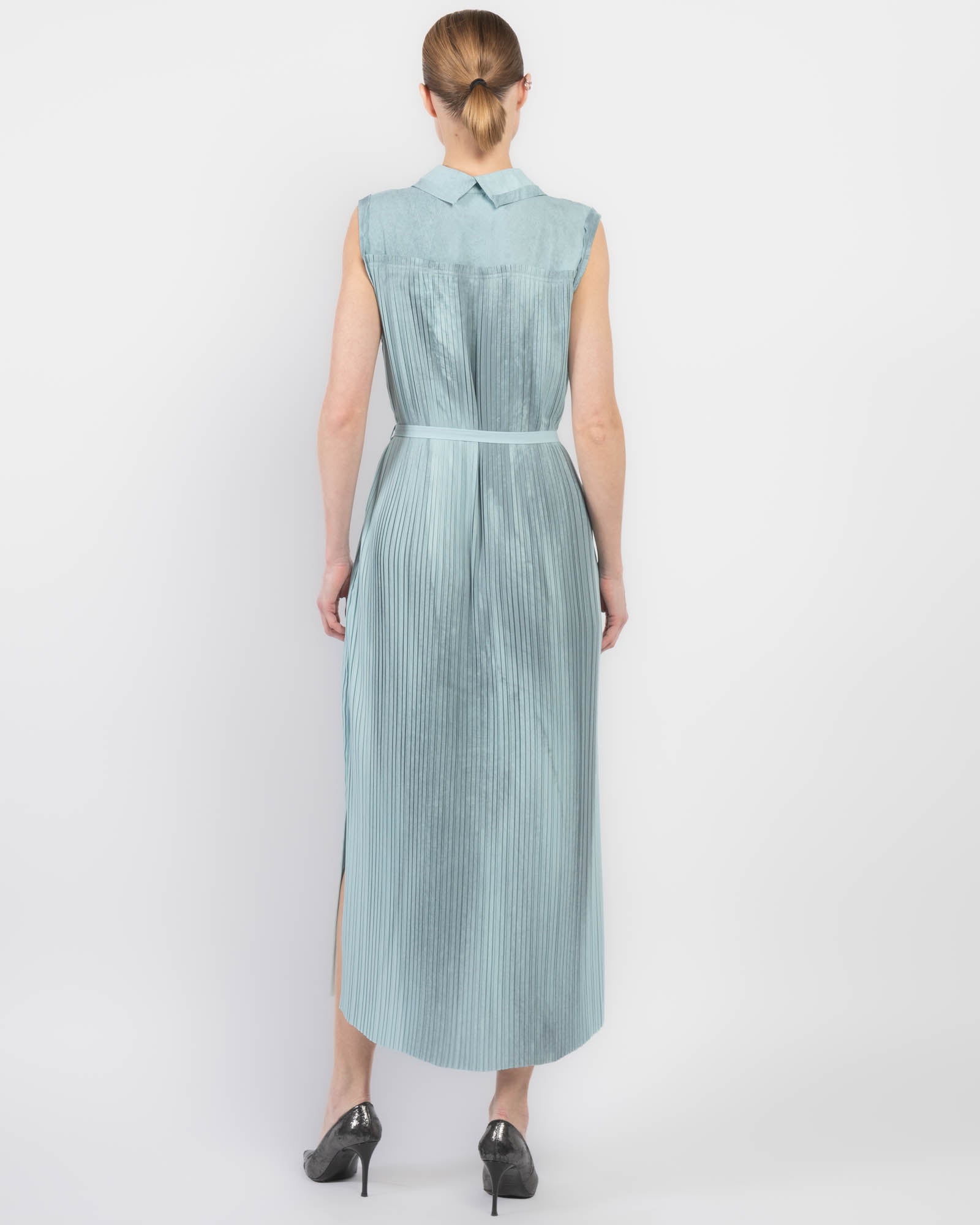 Pleated Shirt Dress