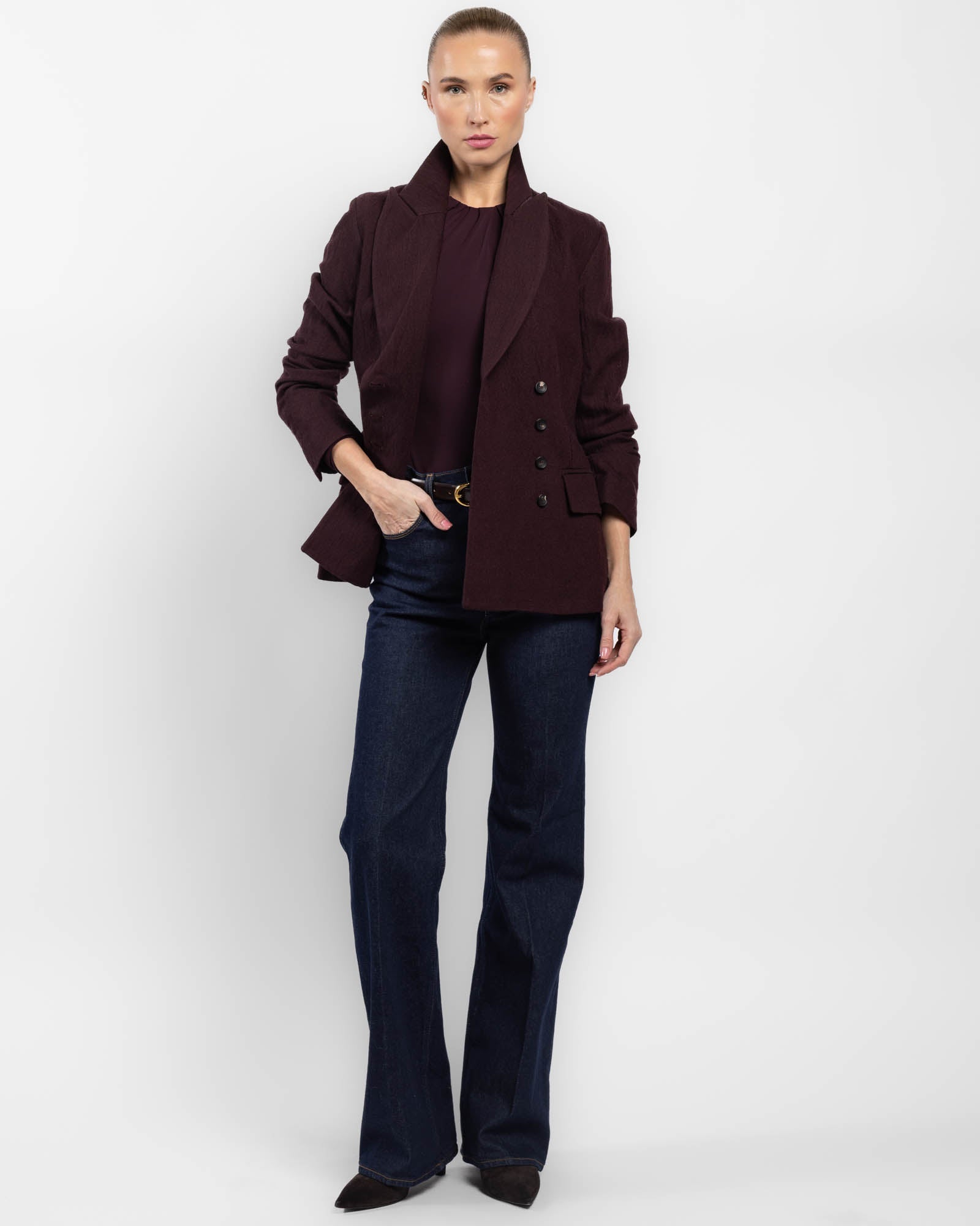 Crumpled Double-Breasted Jacket