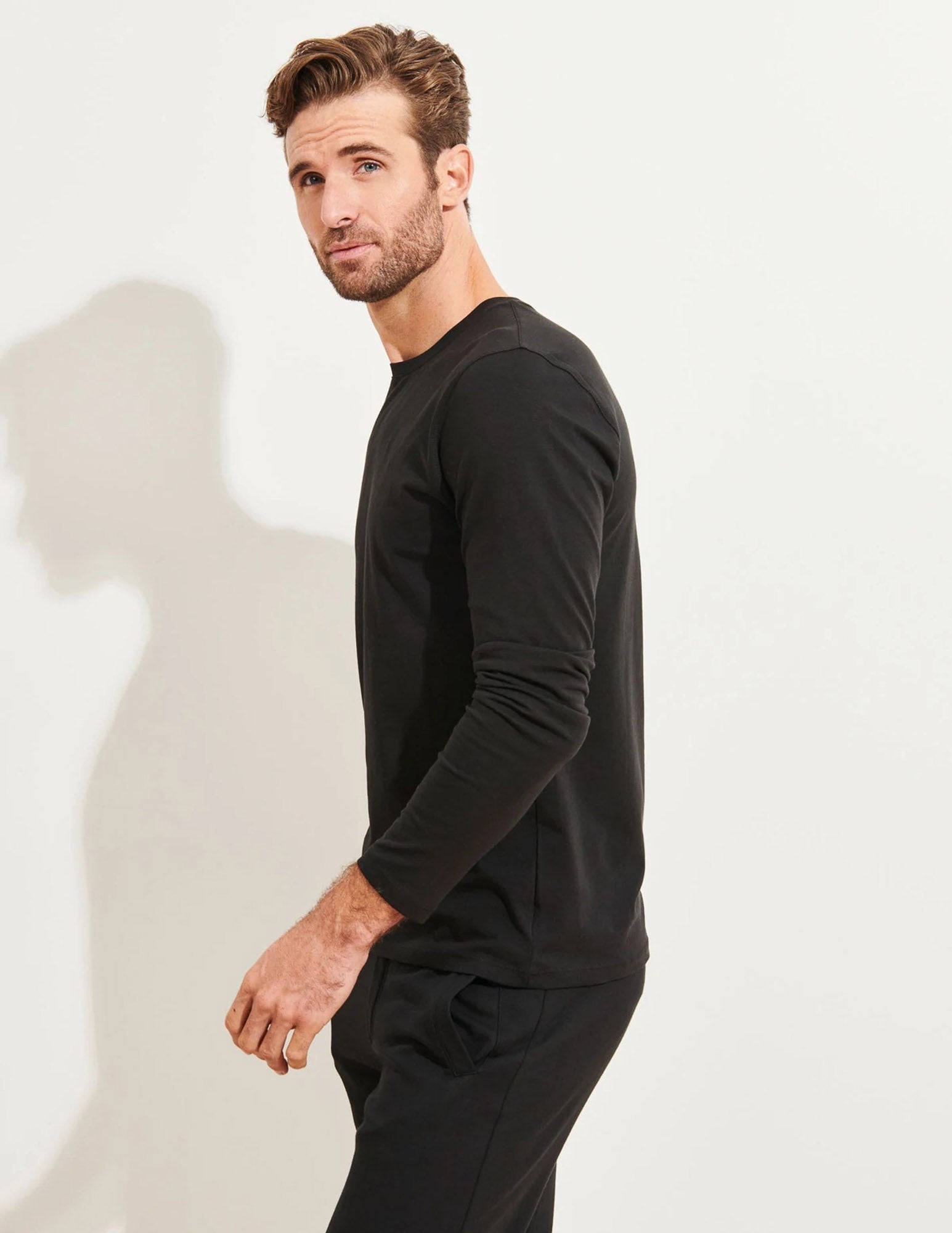 PATRICK ASSARAF - Long Sleeve Crew Neck Shirt | Luxury Designer Fashion | tntfashion.ca