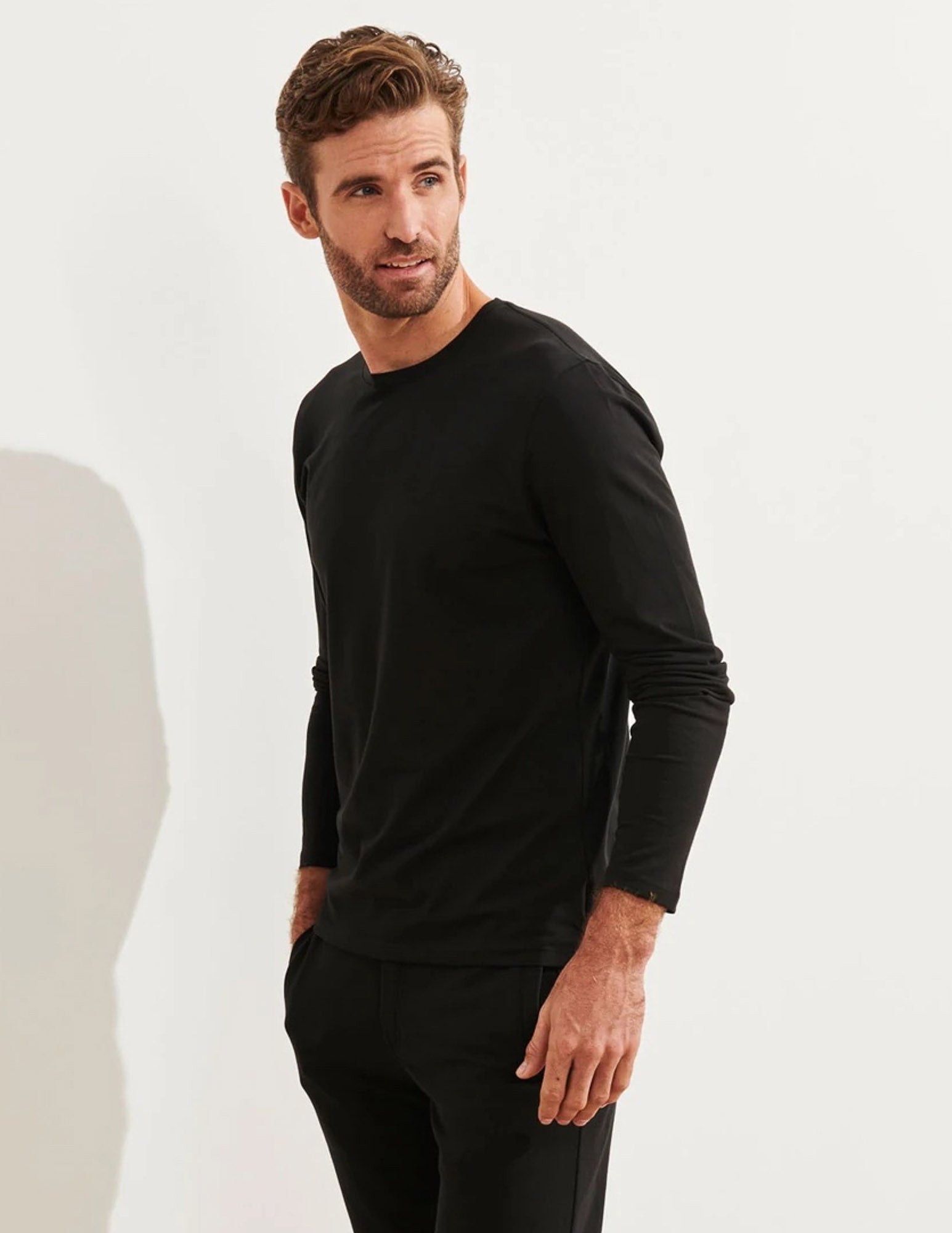 PATRICK ASSARAF - Long Sleeve Crew Neck Shirt | Luxury Designer Fashion | tntfashion.ca