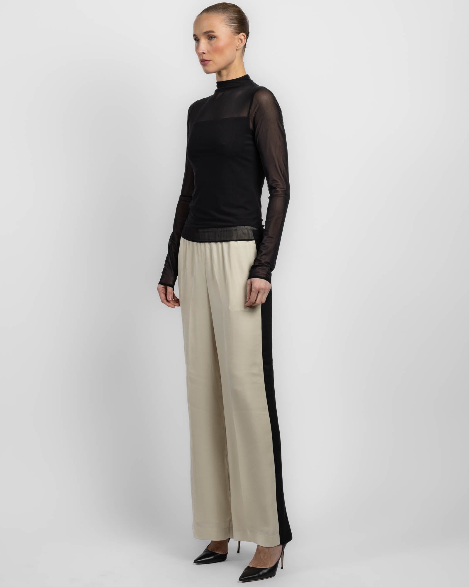 Luca Mix Mock Neck Long Sleeve