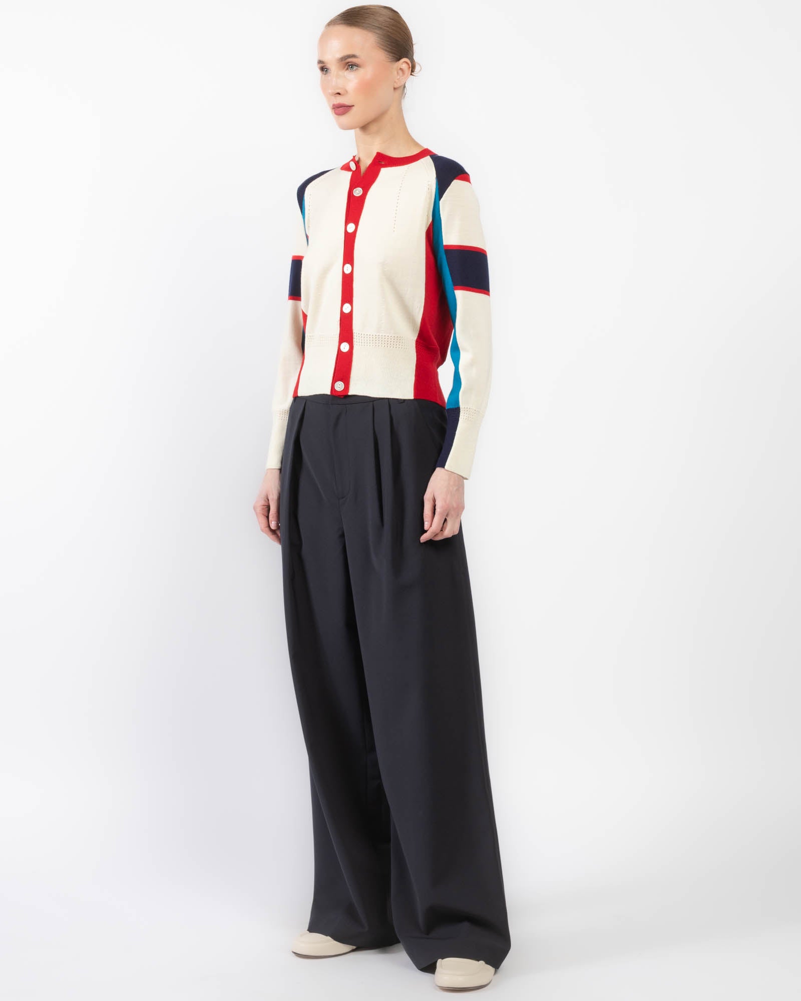 Crewneck Long Sleeve Cardigan