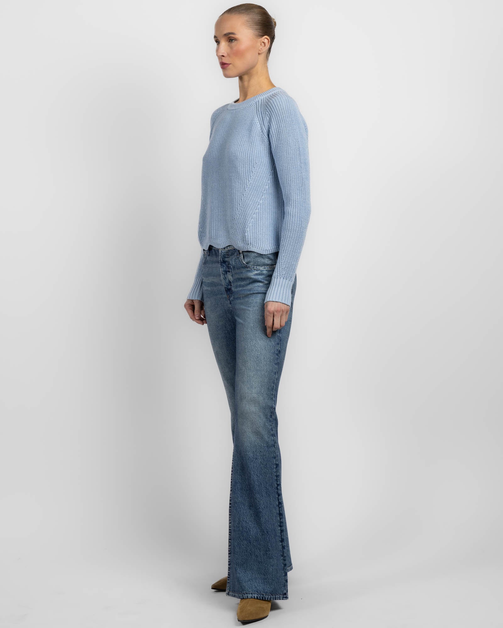 Scallop Edge Shaker Sweater