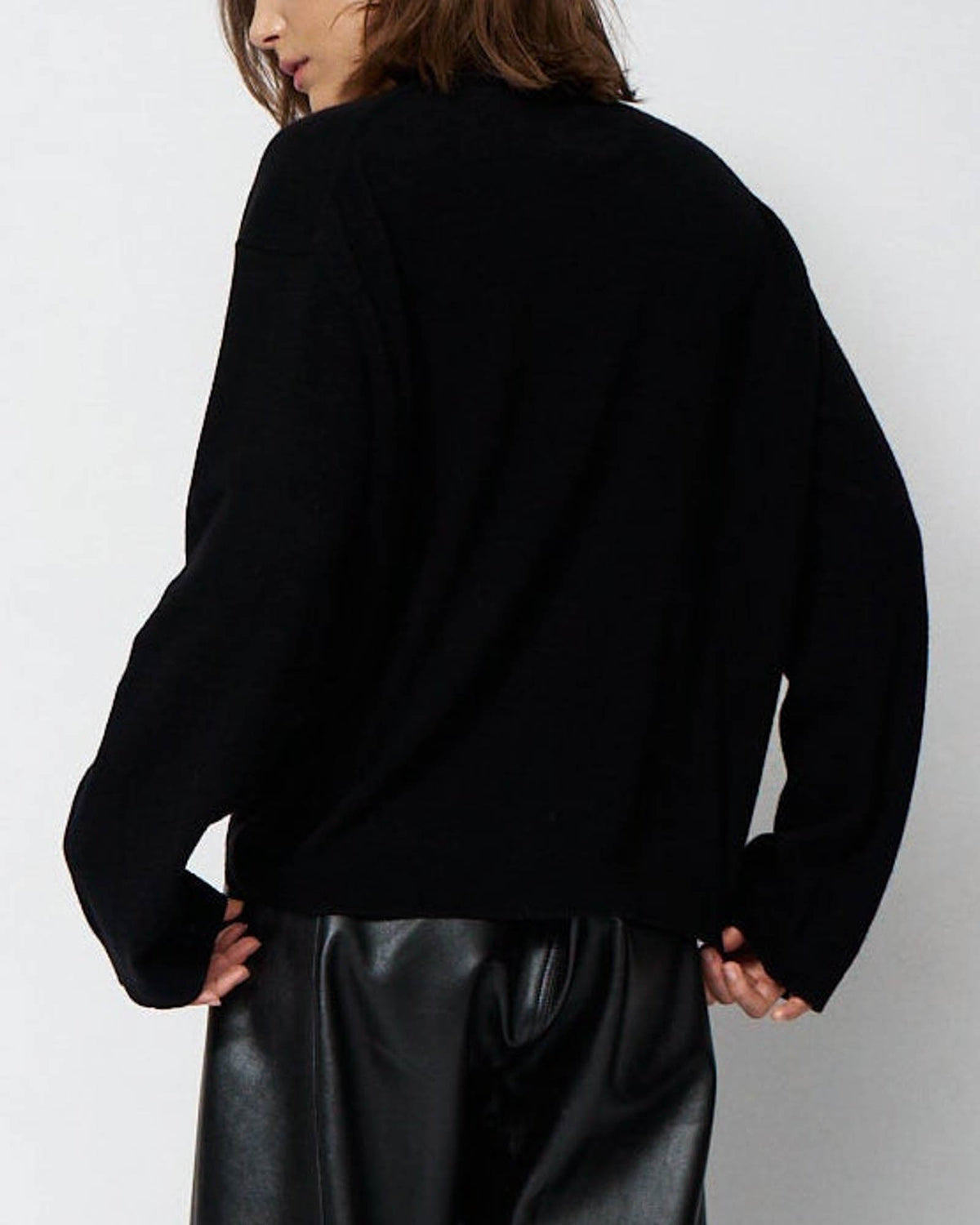 Boxy Mock Neck Sweater