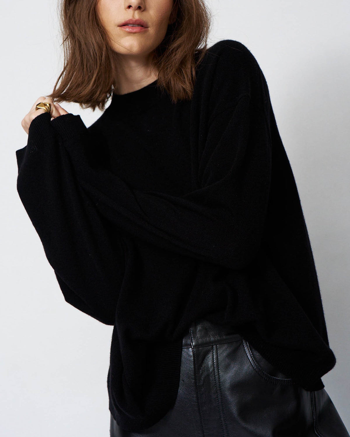 Boxy Mock Neck Sweater