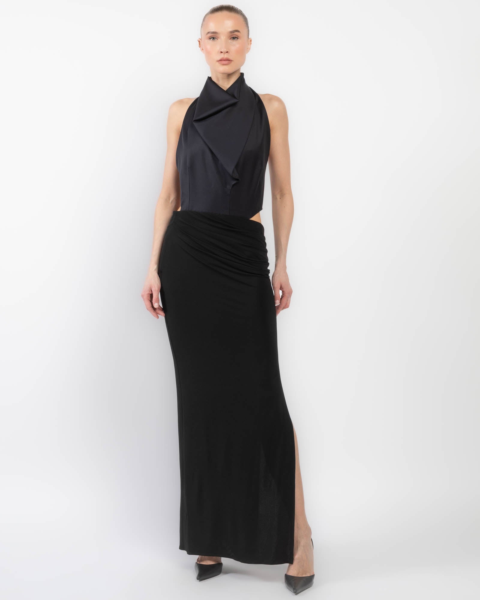 Robe à col bénitier