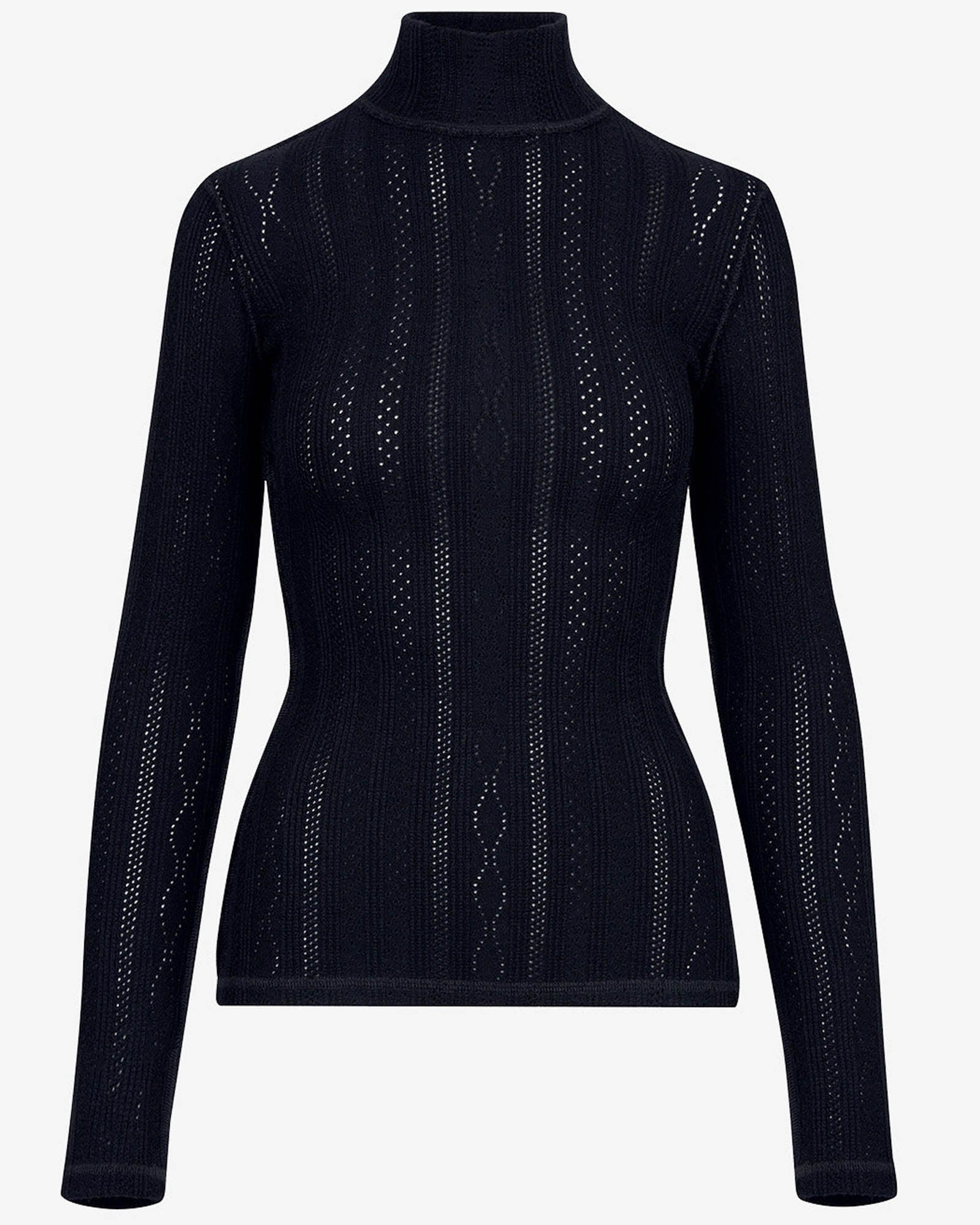 Pointelle Turtleneck Sweater