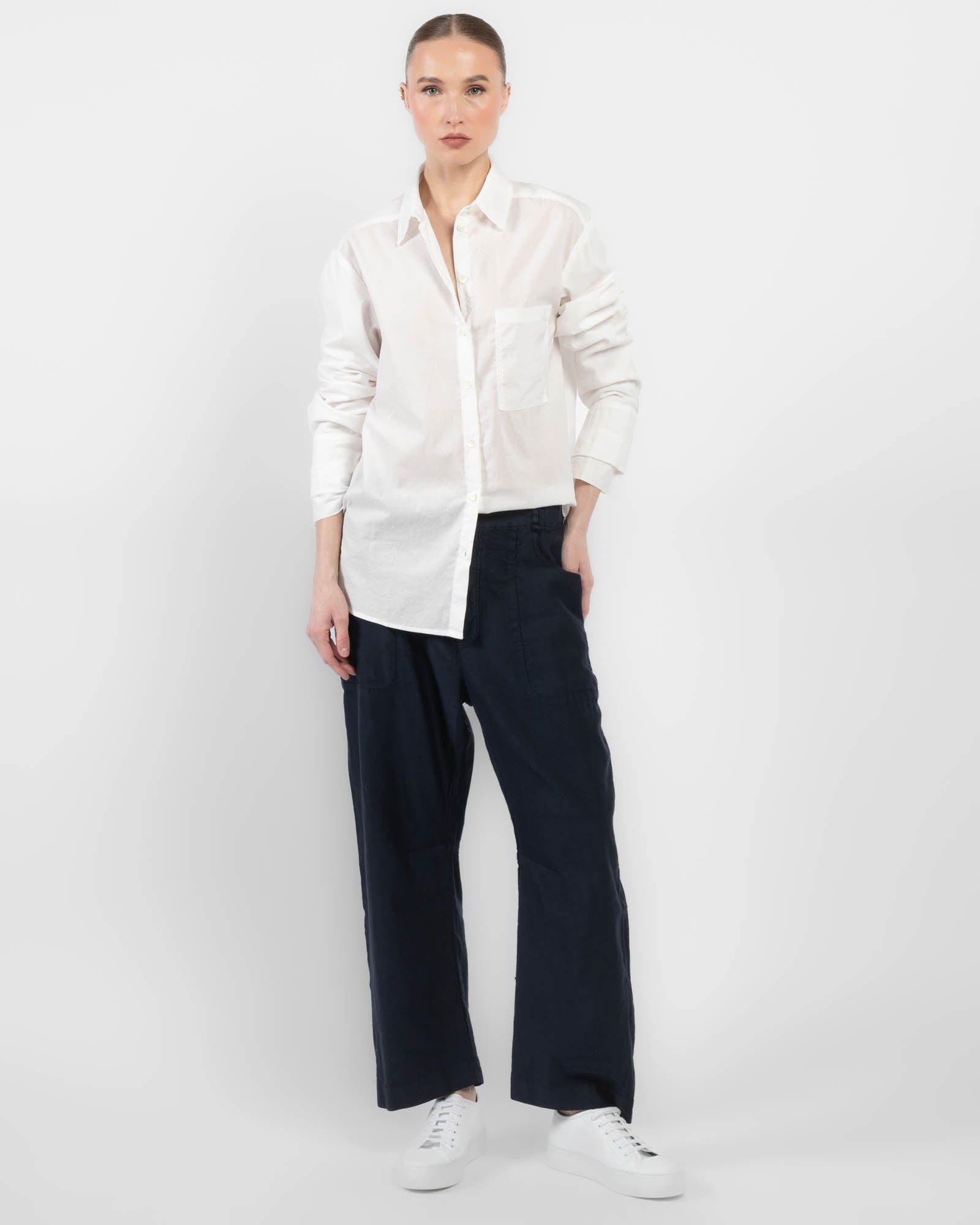 Chemise en lin à double manchette