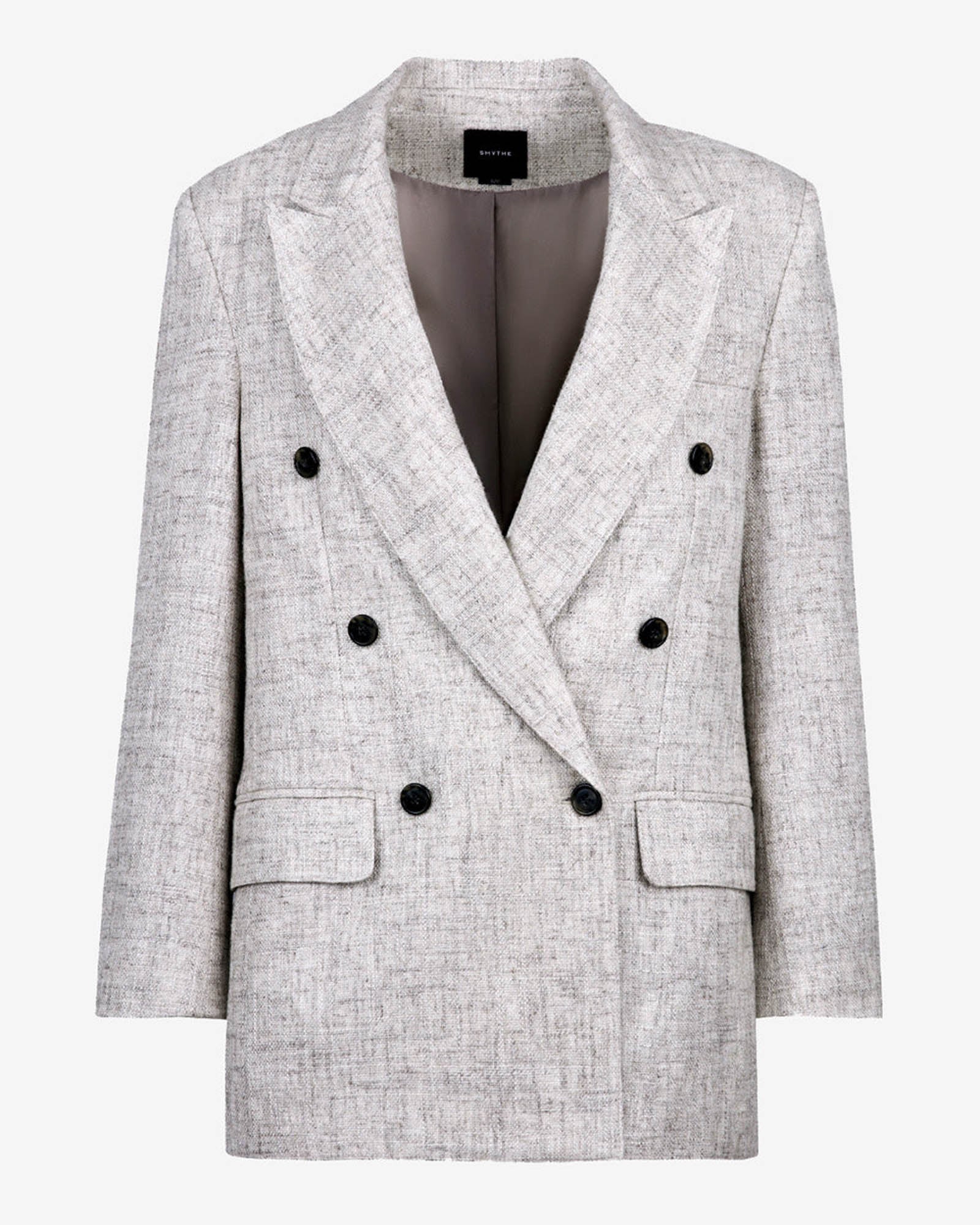 Double-Breasted Peaked Lapel Blazer