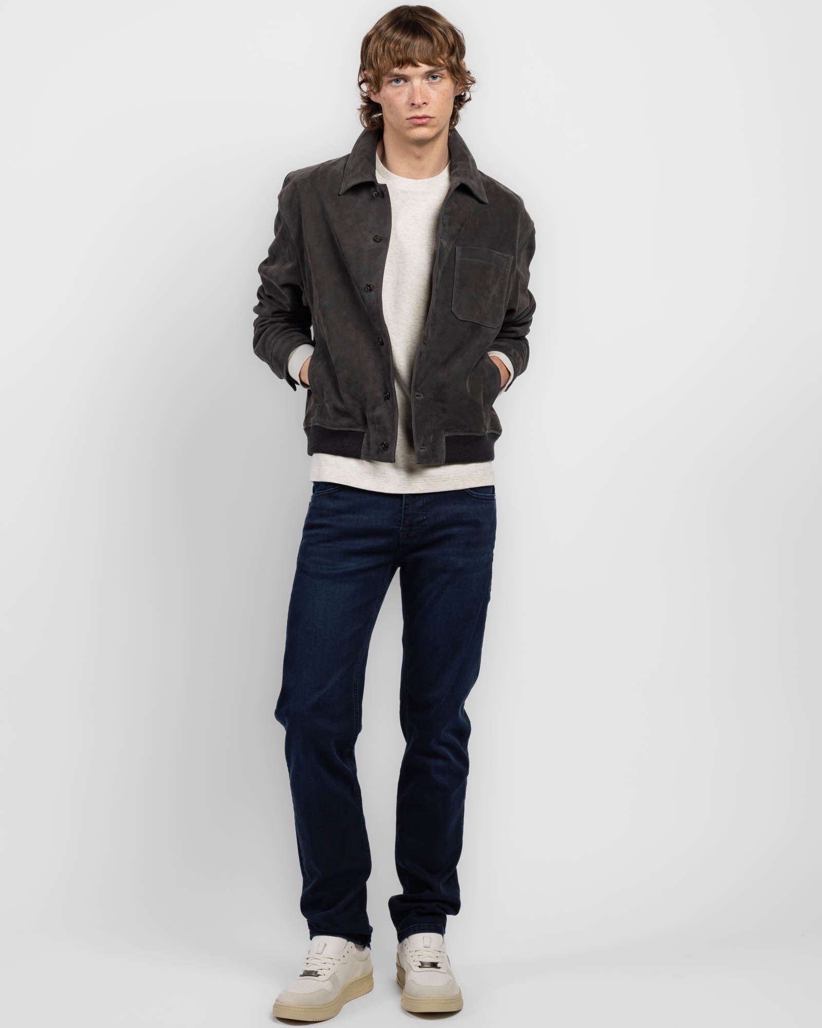 Suede Bomber Jacket