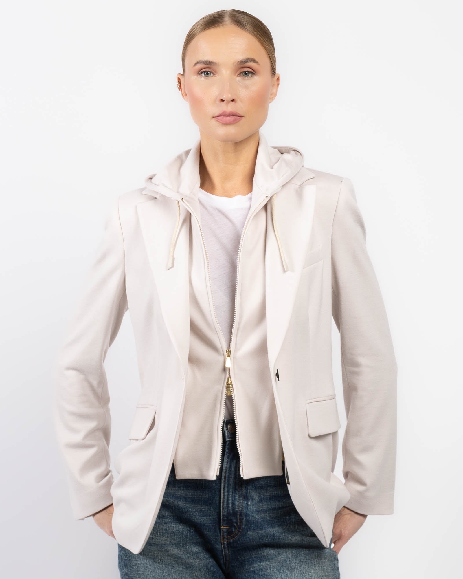 Blazer With Hooded Bib