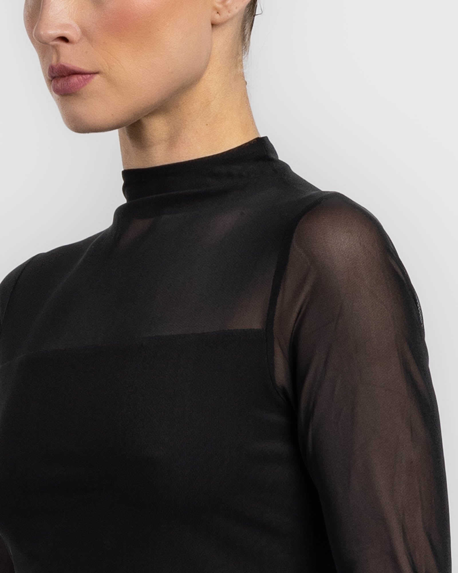 Luca Mix Mock Neck Long Sleeve