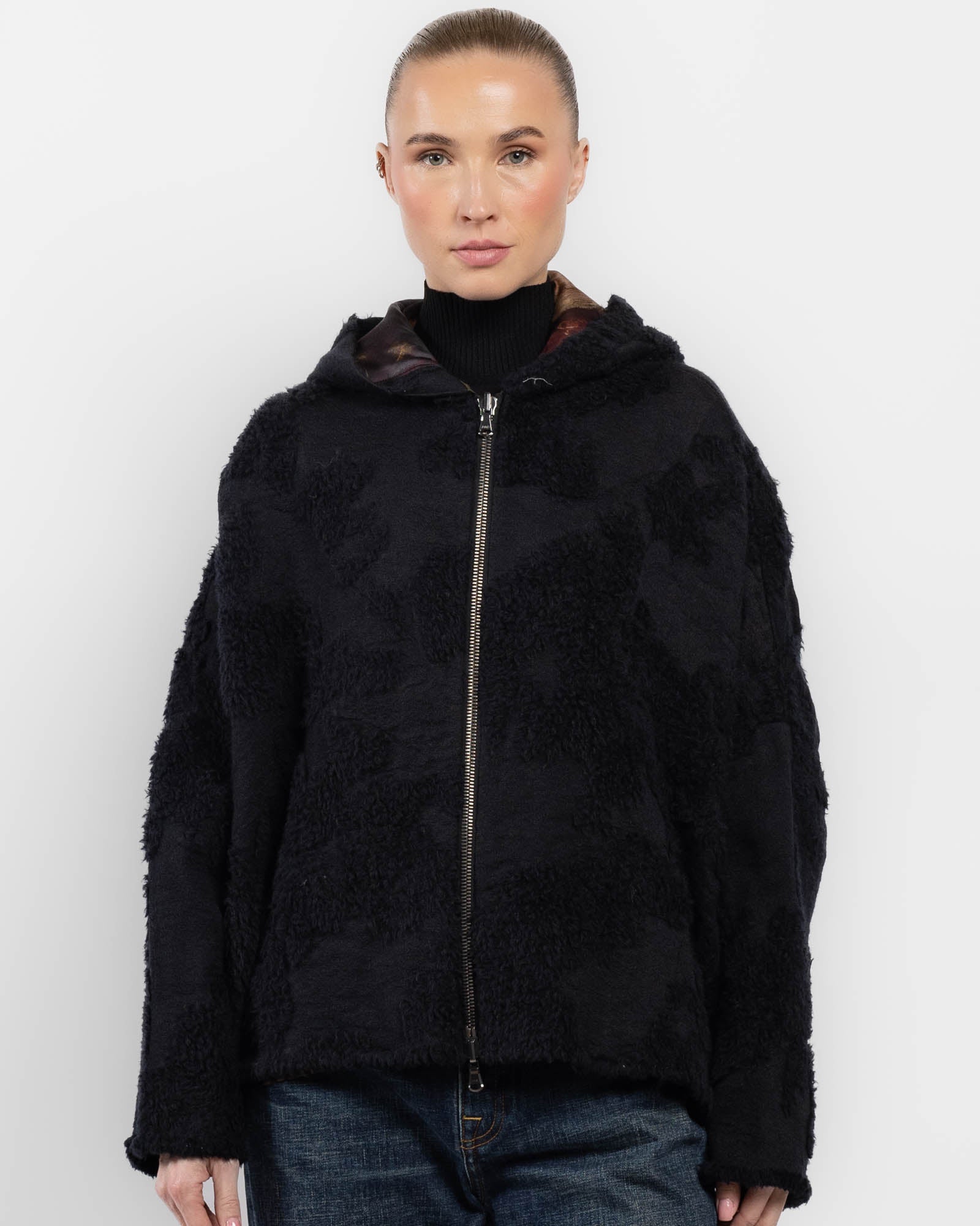 Bar Short Hoodie Coat
