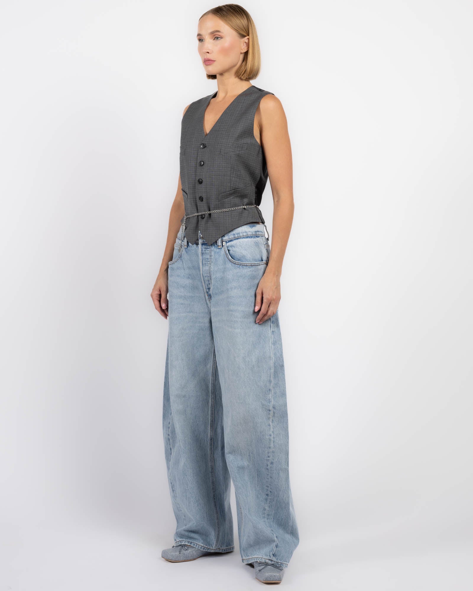 Gilet sur mesure avec chaîne