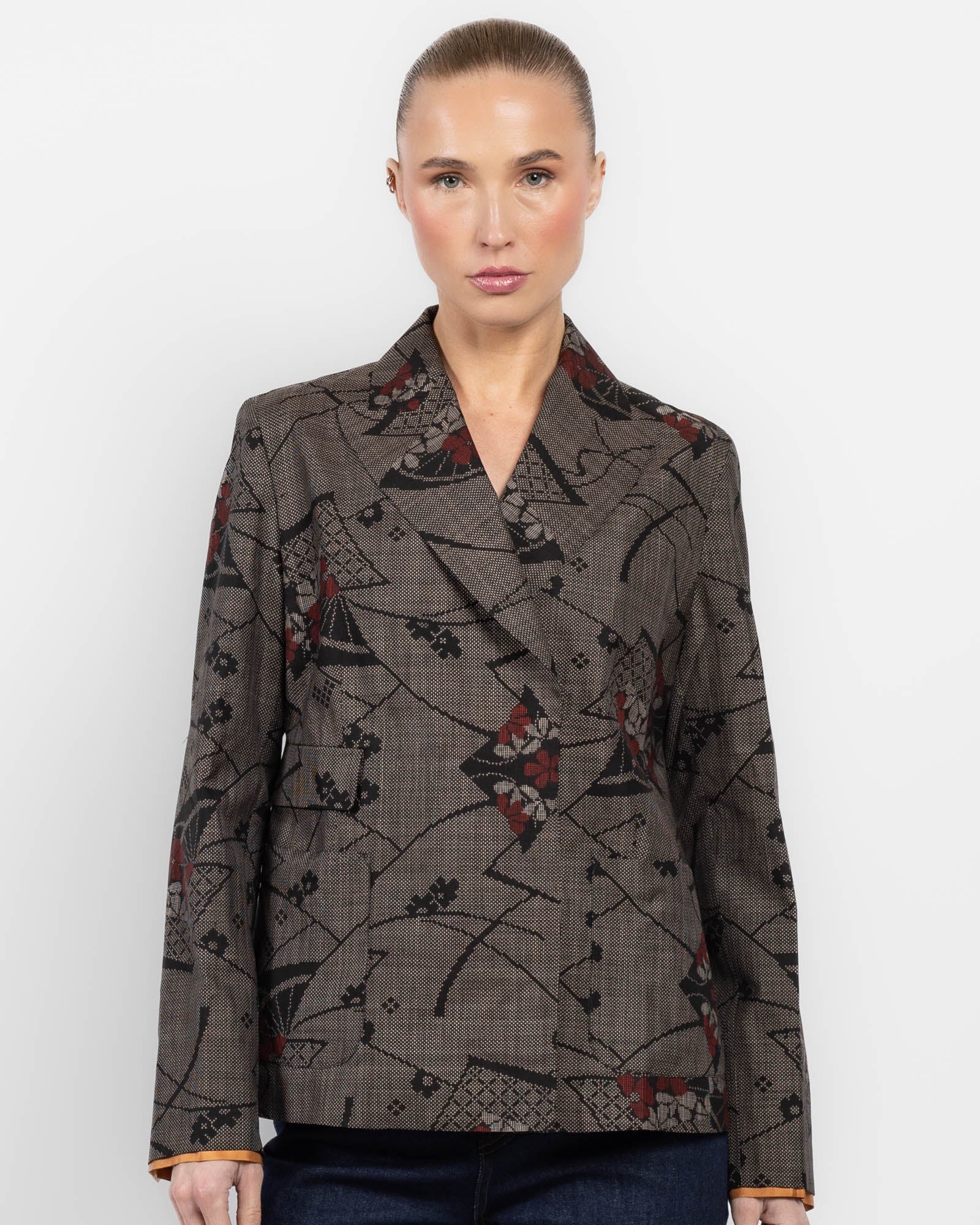 Veste croisée avec ceinture
