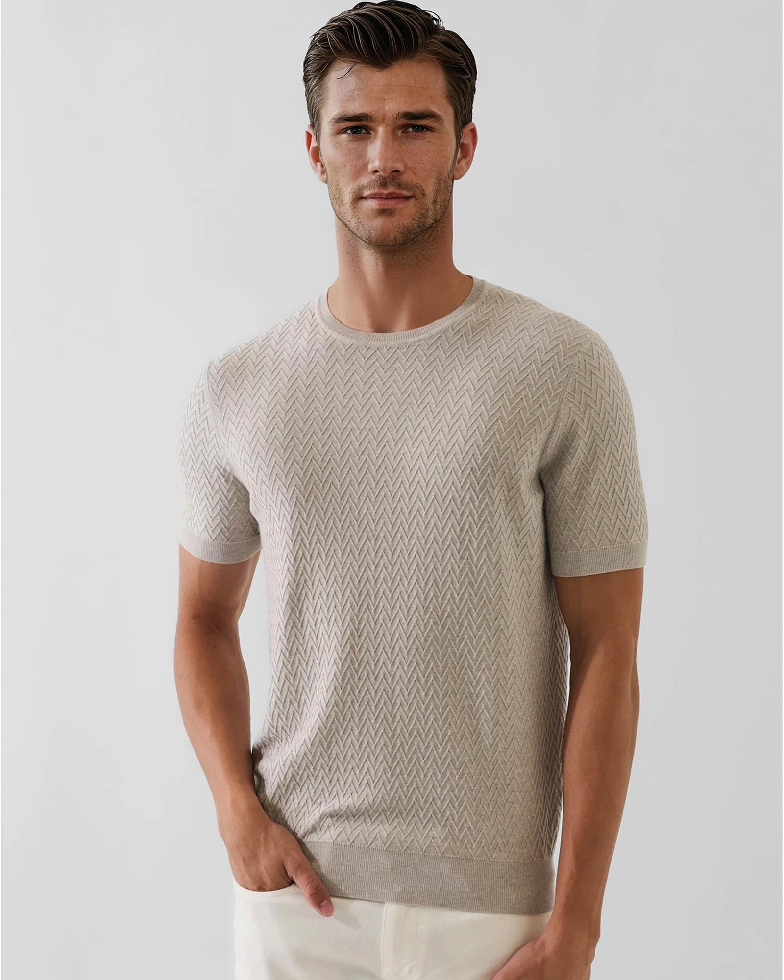 T-shirt en maille à manches courtes